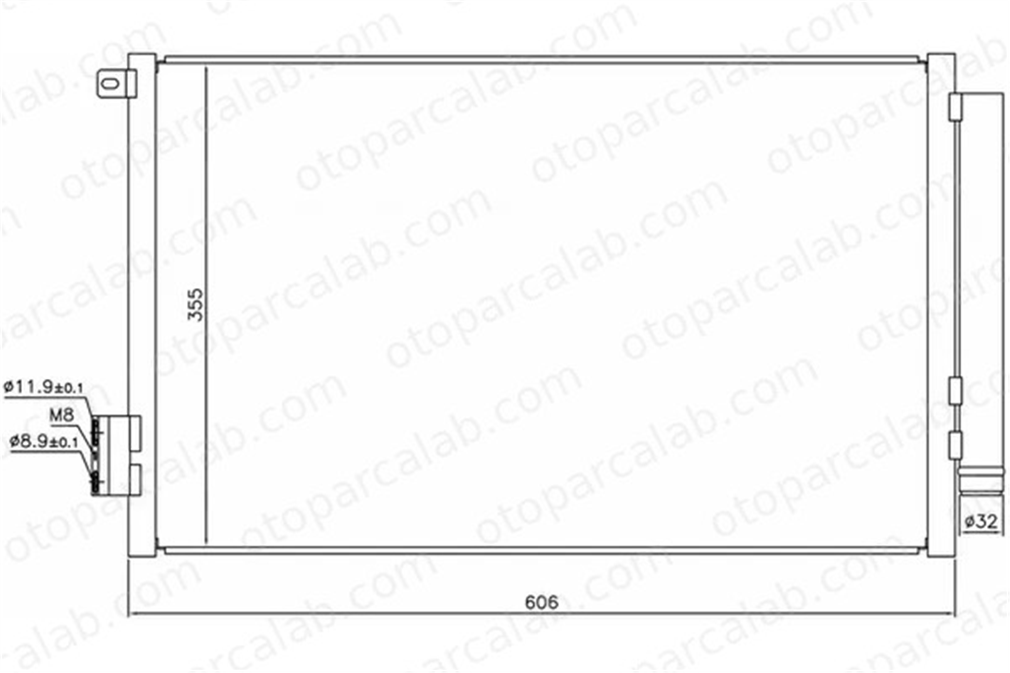 ORIS CFI635016 Klima Radyatörü ORİS CFI635016 FIAT 500L TIPO Hatchback 51887906