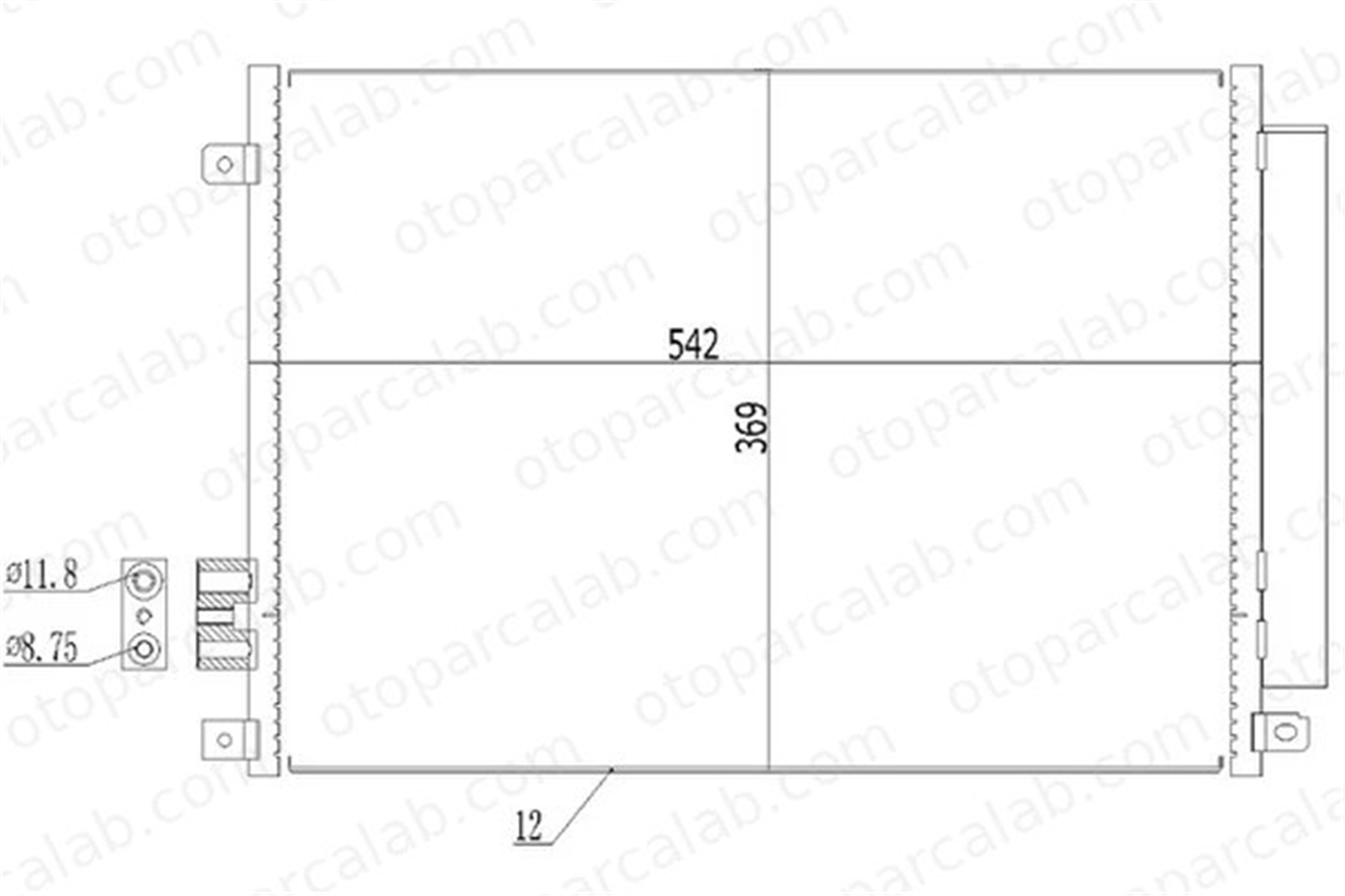 ORIS CFI767016 Klima Radyatörü ORİS CFI767016 FIAT PANDA 500 51786211 51930033