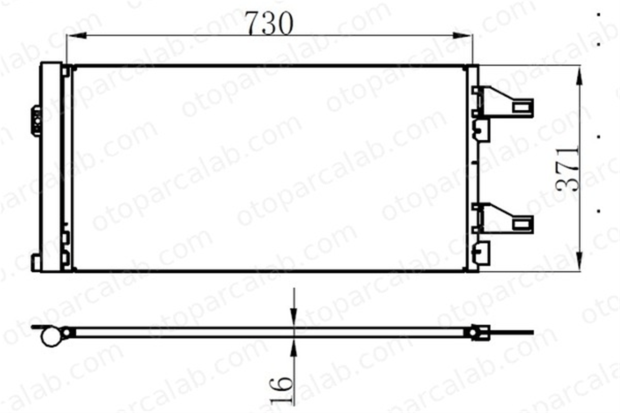 ORIS CFI772016 Klima Radyatörü ORİS CFI772016 CITROËN JUMPER Panelvan/Van FIAT DUCATO Panelvan/Van 1649790580 6455EQ