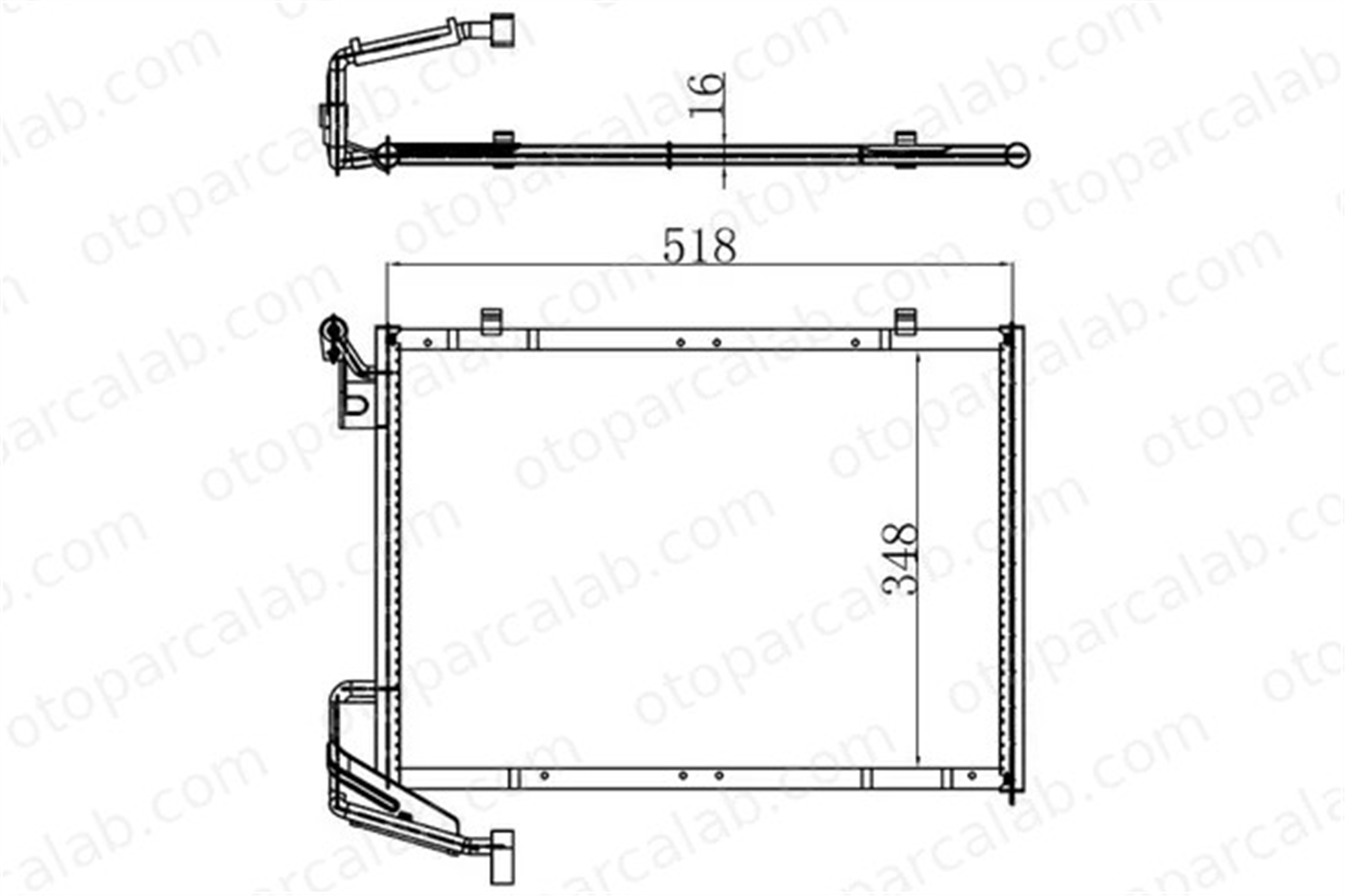 ORIS CFR013016 Klima Radyatörü ORİS CFR013016 FORD B-MAX FIESTA VI C1B119710BC 1806682