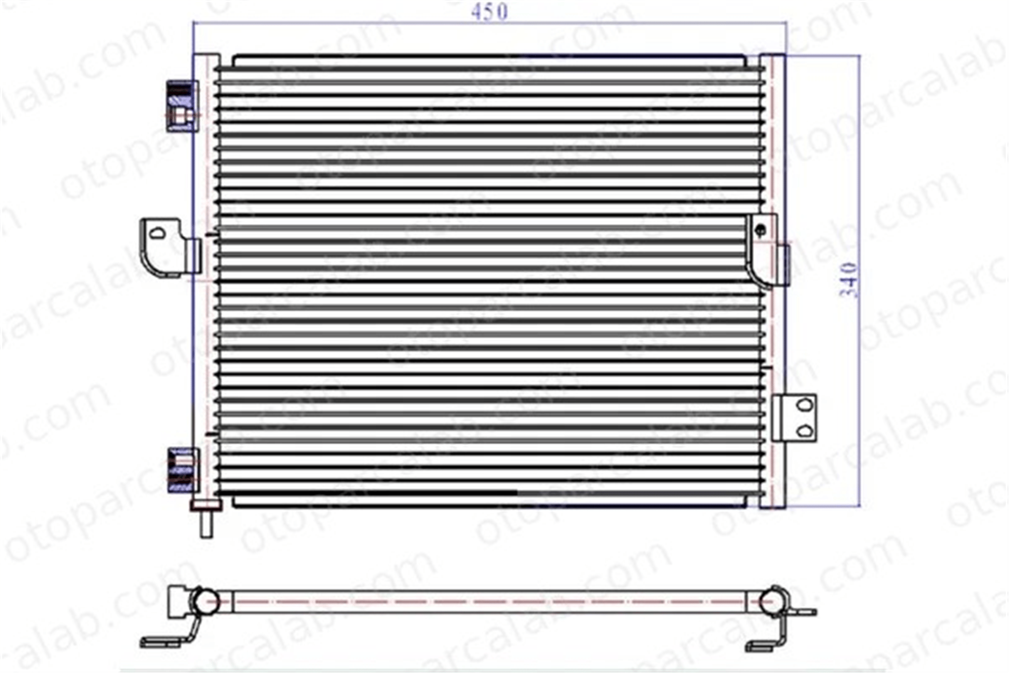 ORIS CHY020016 Klima Radyatörü ORİS CHY020016 HYUNDAI ATOS 9760602000 9760602200