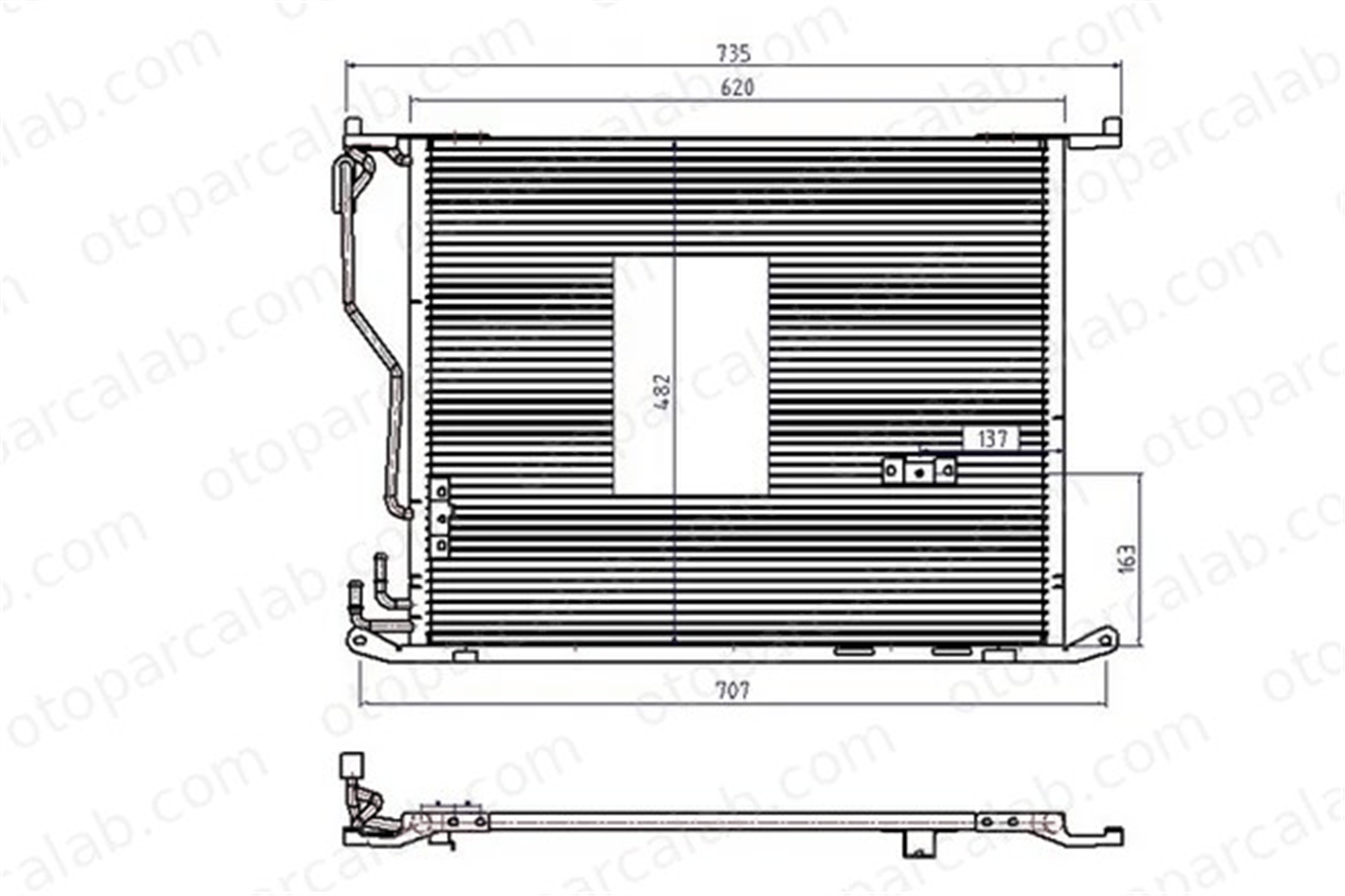 ORIS CME054016 Klima Radyatörü ORİS CME054016 MERCEDES-BENZ S-SERISI SL A2205001054 2205000054