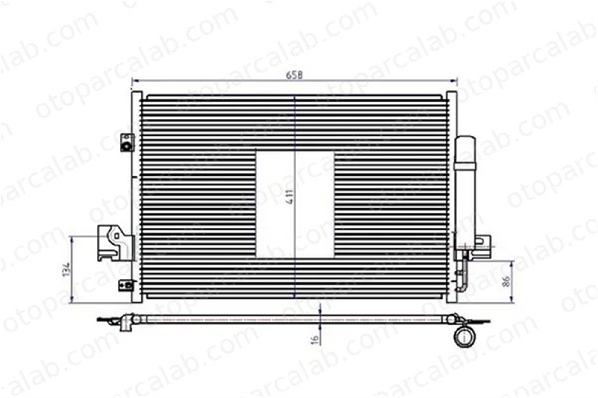ORIS CMI781016 Klima Radyatörü ORİS CMI781016 MITSUBISHI ASX LANCER VIII 7812A030 6455FA