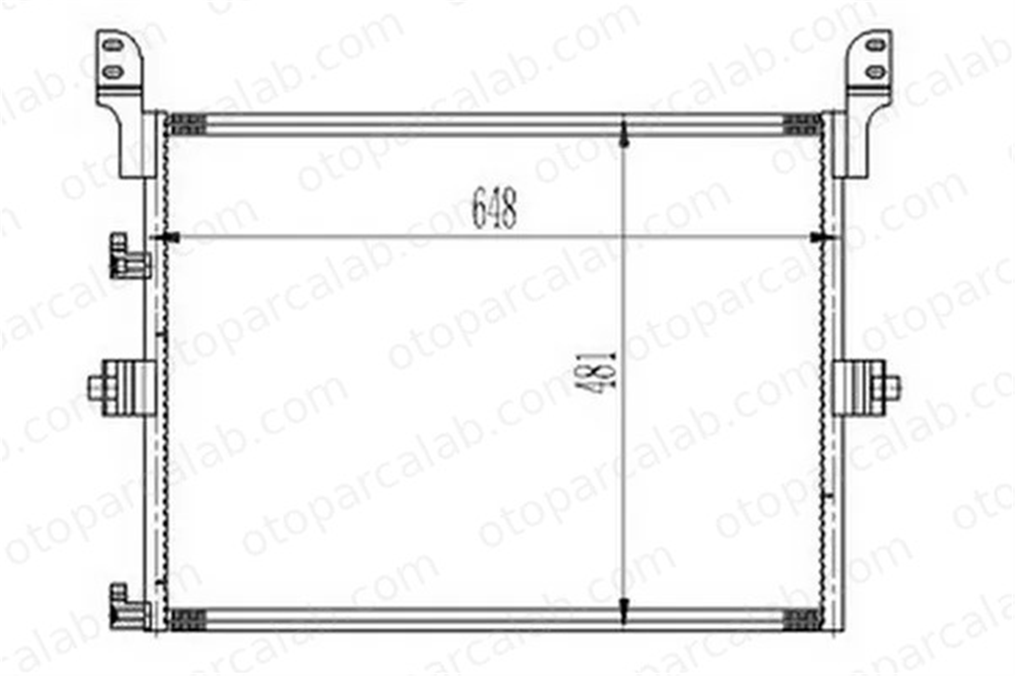 ORIS CRN013016 Klima Radyatörü ORİS CRN013016 VOLVO FL6 RENAULT TRUCKS MIDLINER 5010619517 20793527