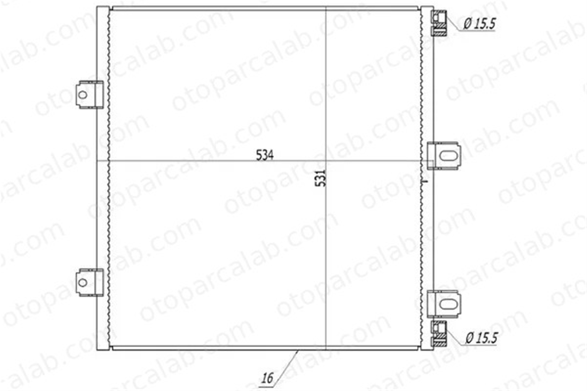 ORIS CRN036016 Klima Radyatörü ORİS CRN036016 RENAULT TRUCKS MIDLINER PREMIUM 2 5010315259 5010514079