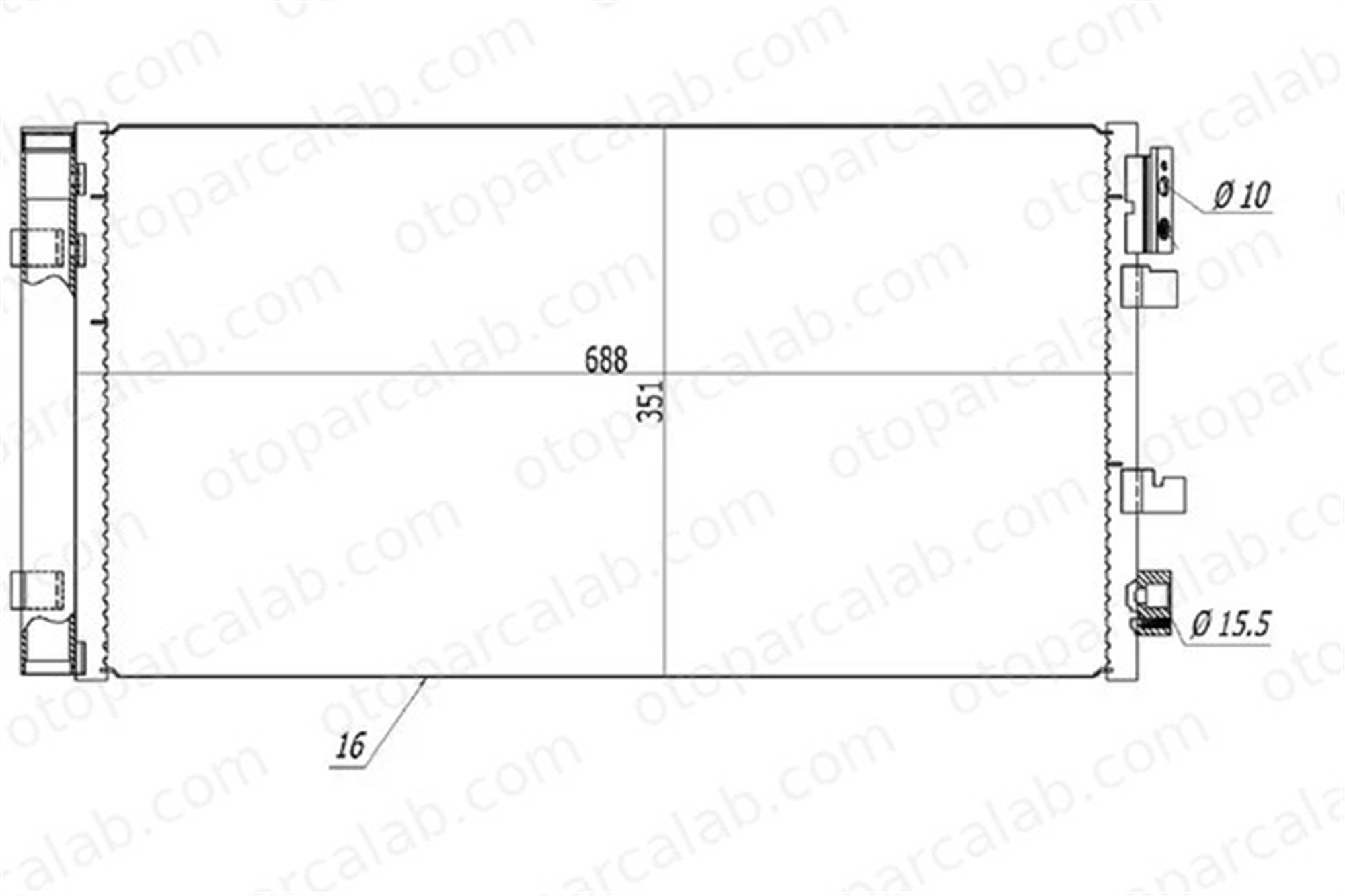 ORIS CRN698016 Klima Radyatörü ORİS CRN698016 RENAULT MEGANE III Hatchback MEGANE III Coupe 921100294R 921000294R