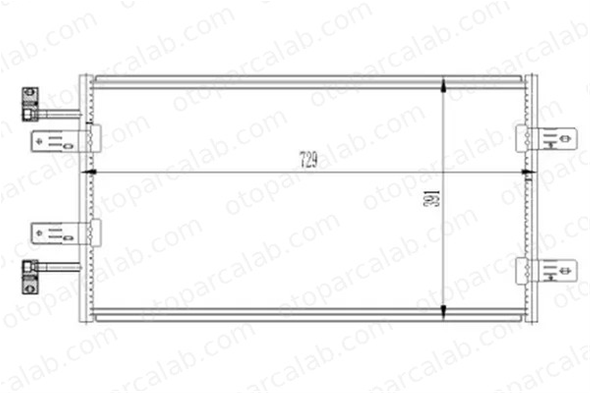 ORIS CRN765016 Klima Radyatörü ORİS CRN765016 OPEL VIVARO A Minibüs/Otobüs VIVARO A Panelvan/Van 8200465480 8200465489