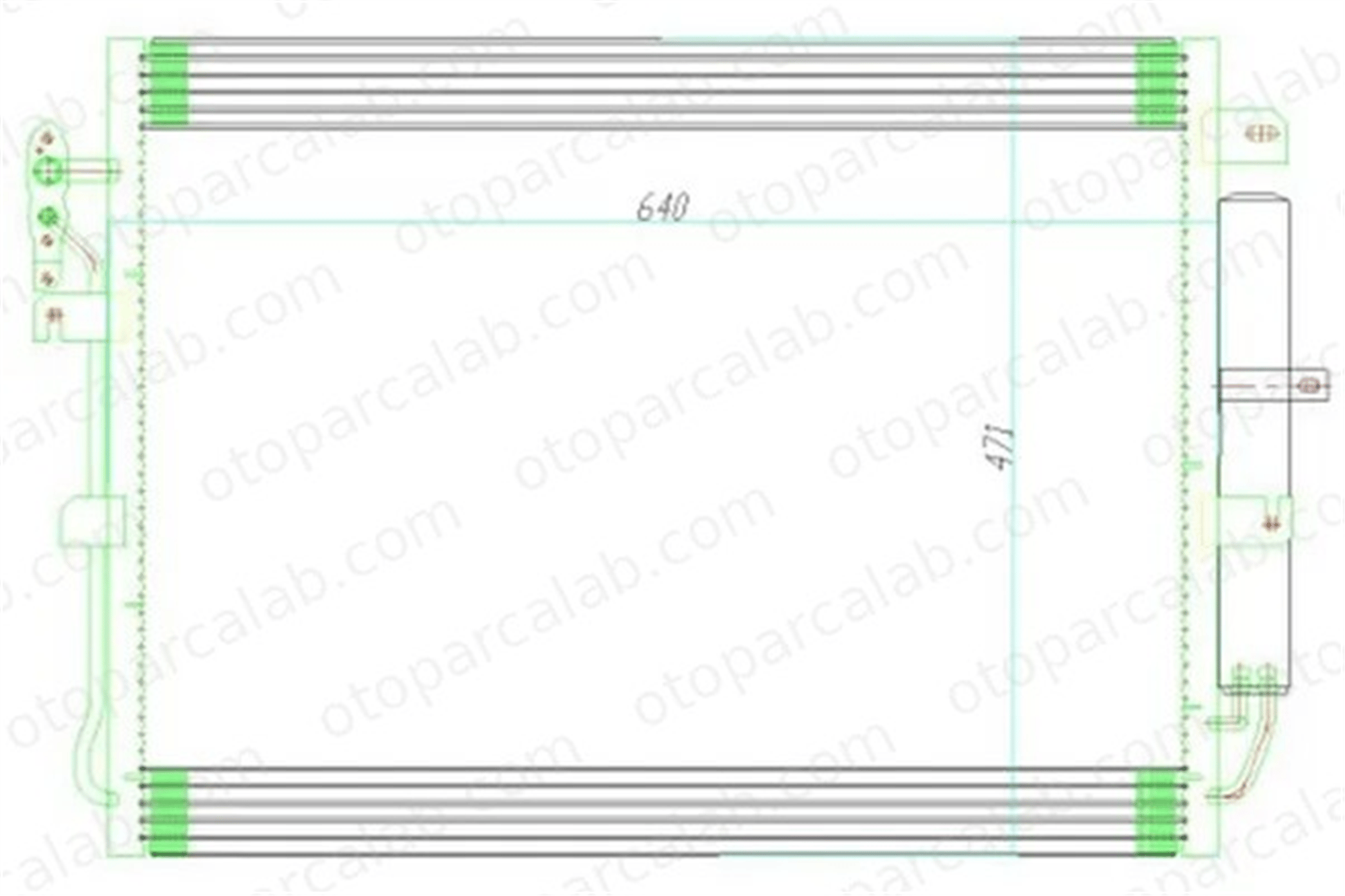 ORIS CRO709016 Klima Radyatörü ORİS CRO709016 LAND ROVER DISCOVERY III DISCOVERY IV LR018403 JRB500040