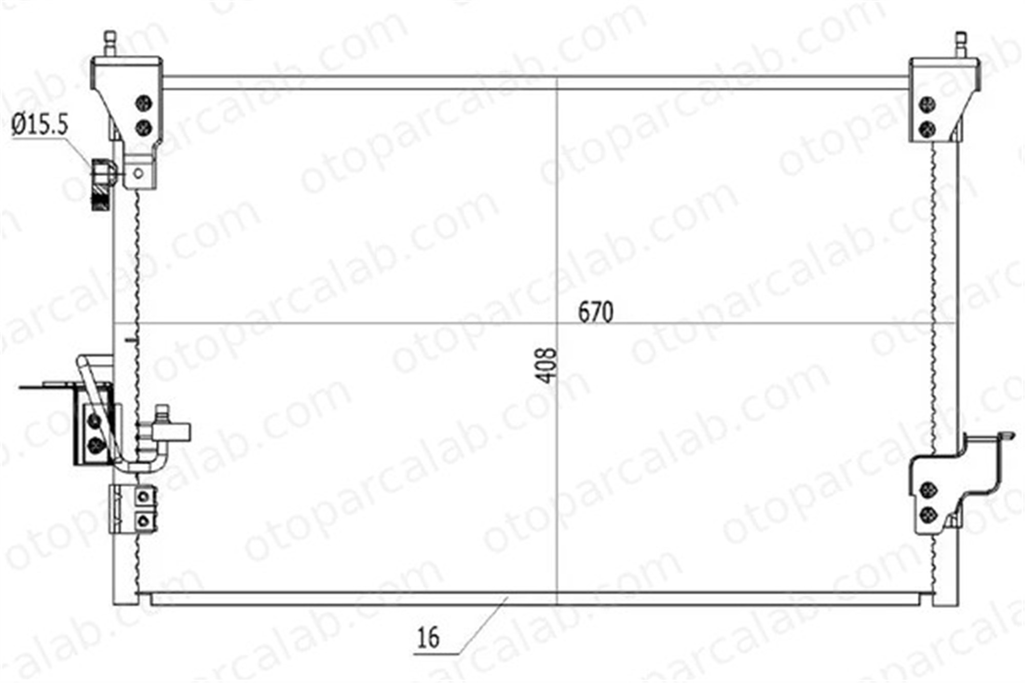 ORIS CRO710016 Klima Radyatörü ORİS CRO710016 LAND ROVER DISCOVERY II JRB100790 JRB100840
