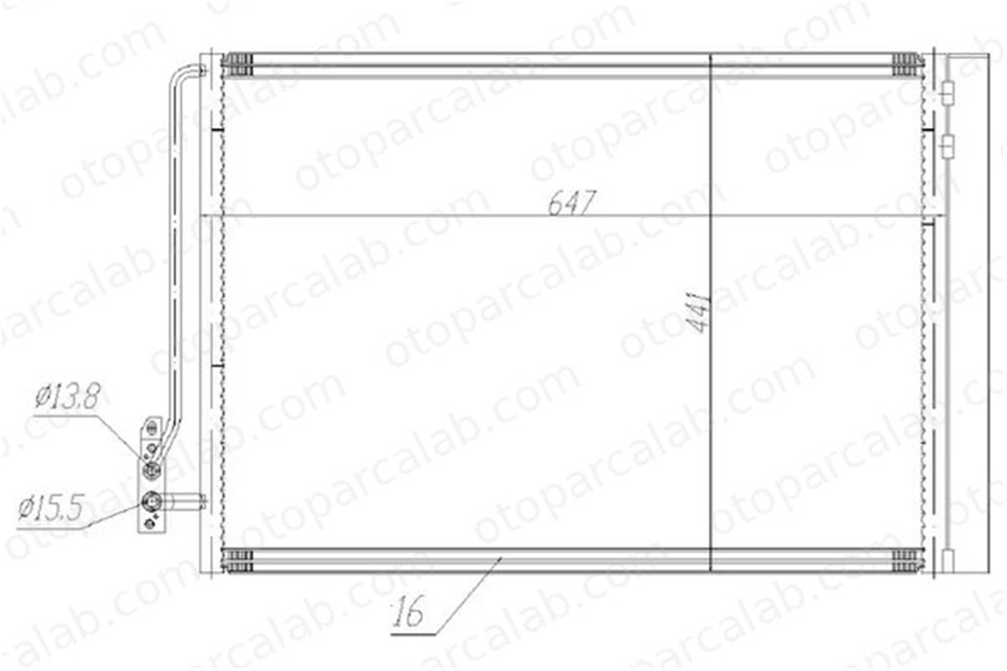 ORIS CRO724016 Klima Radyatörü ORİS CRO724016 LAND ROVER RANGE ROVER III JREW000020 JRW000020