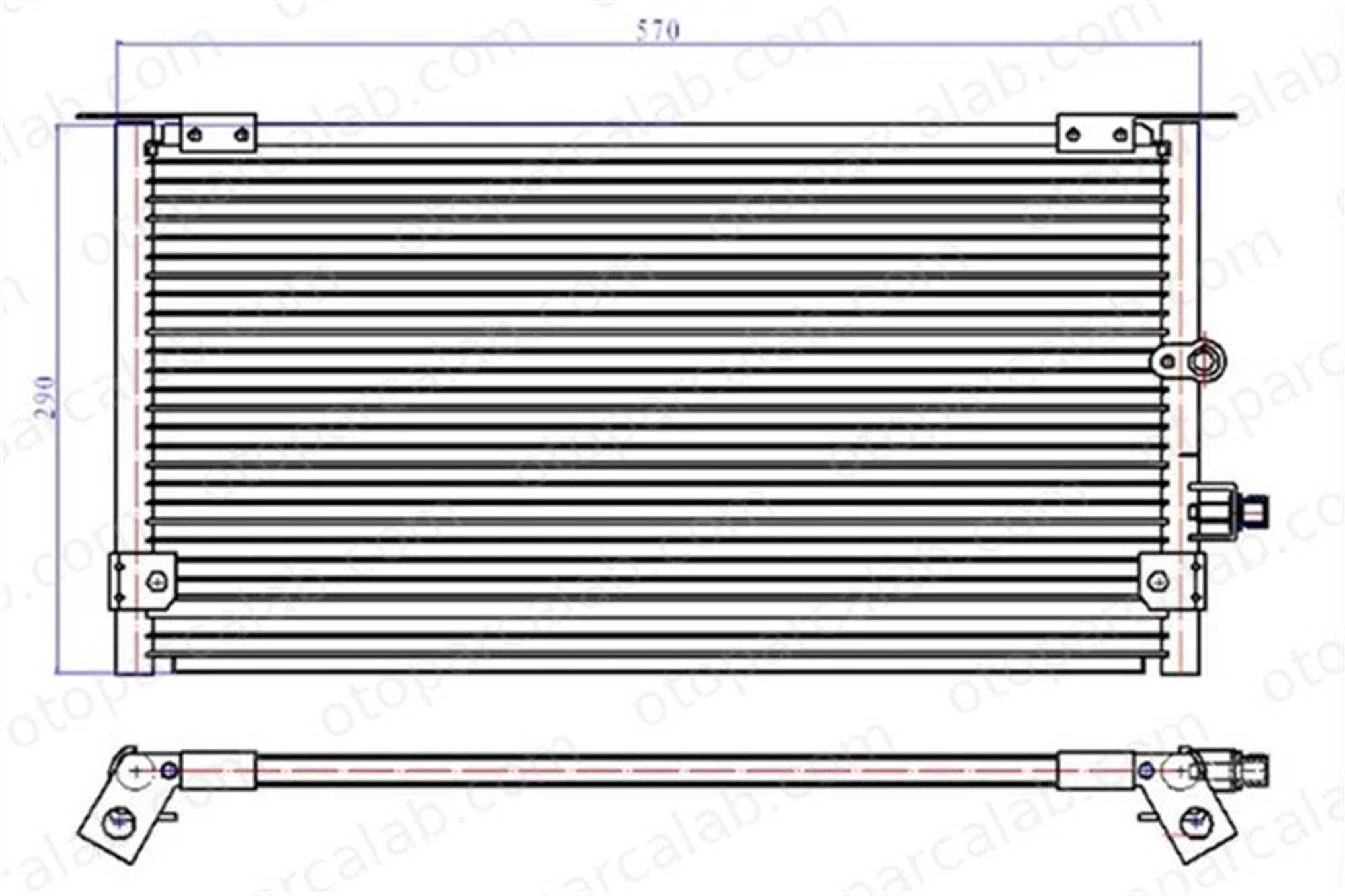 ORIS CTO200016 Klima Radyatörü ORİS CTO200016 TOYOTA HILUX V Pick-up HILUX VI Pick-up 8846035200