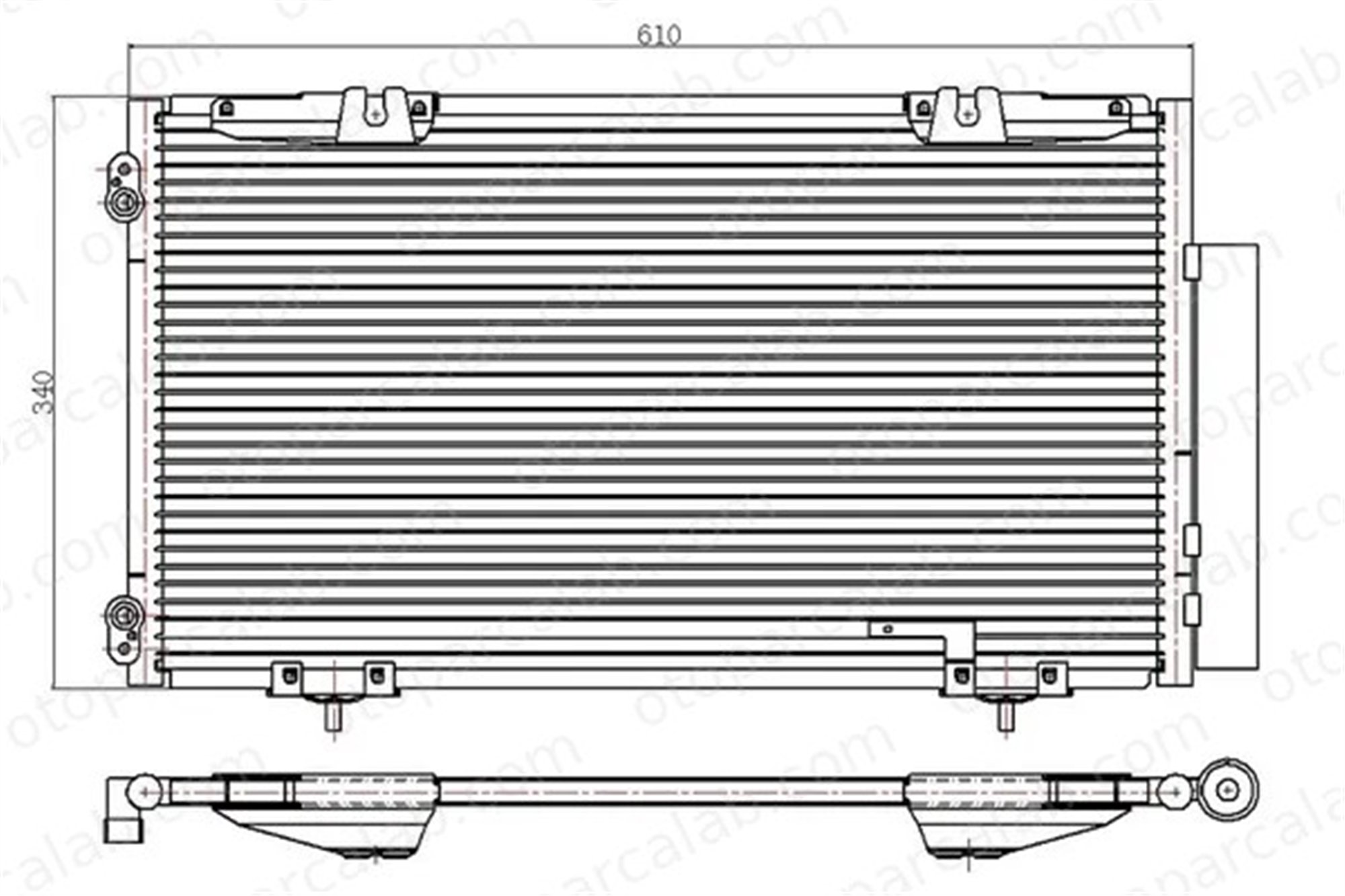 ORIS CTO507016 Klima Radyatörü ORİS CTO507016 TOYOTA AVENSIS AVENSIS Liftback 8845005070 8845005010