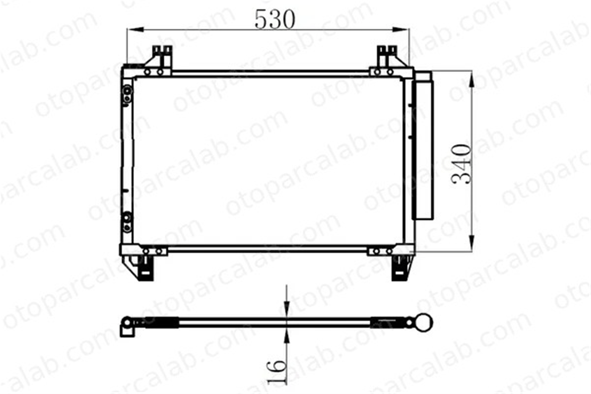 ORIS CTO555016 Klima Radyatörü ORİS CTO555016 TOYOTA YARIS URBAN CRUISER 8846052130 8846052090