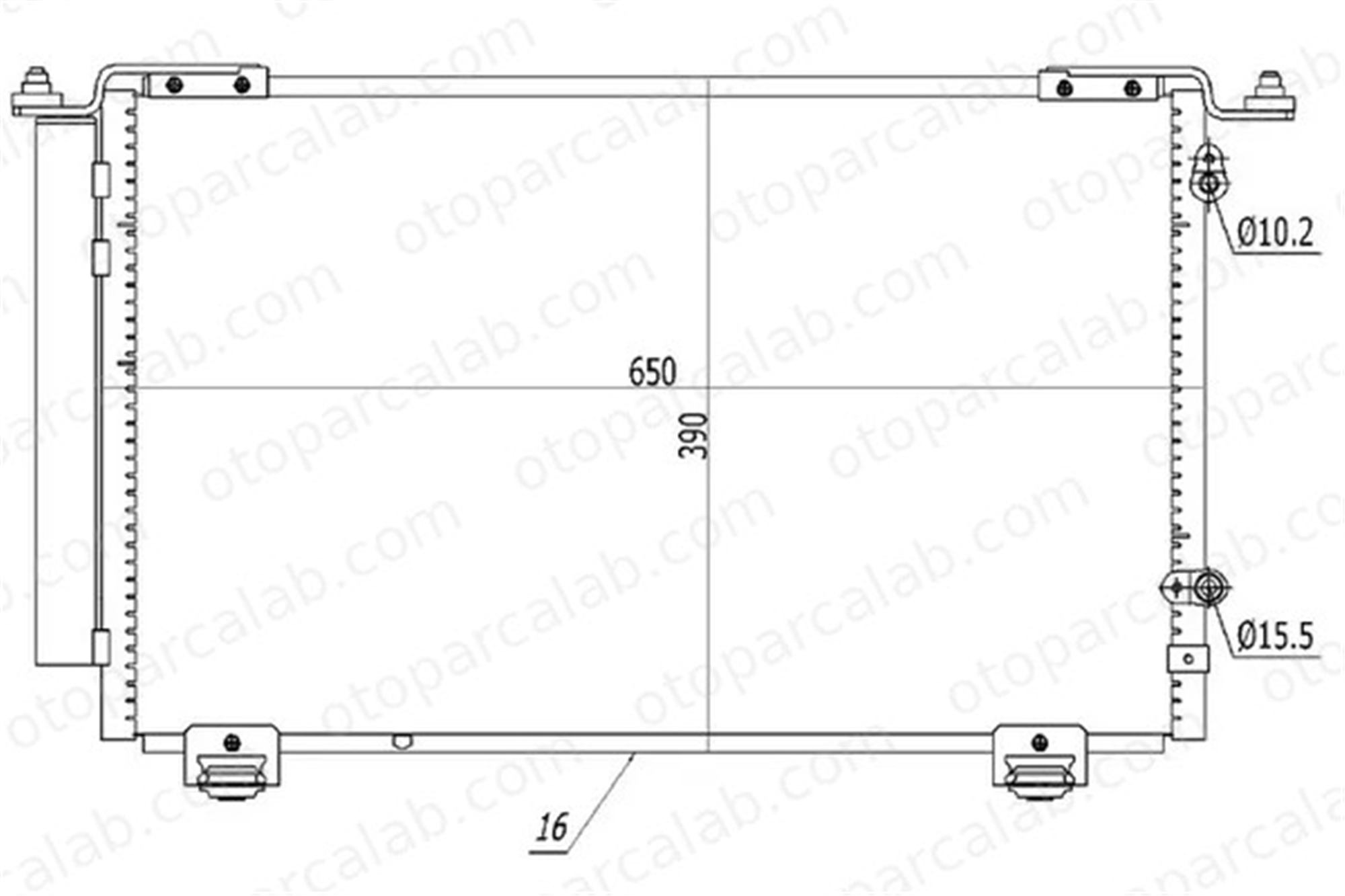ORIS CTO843016 Klima Radyatörü ORİS CTO843016 TOYOTA AVENSIS AVENSIS Sedan 8845005120 8845005121