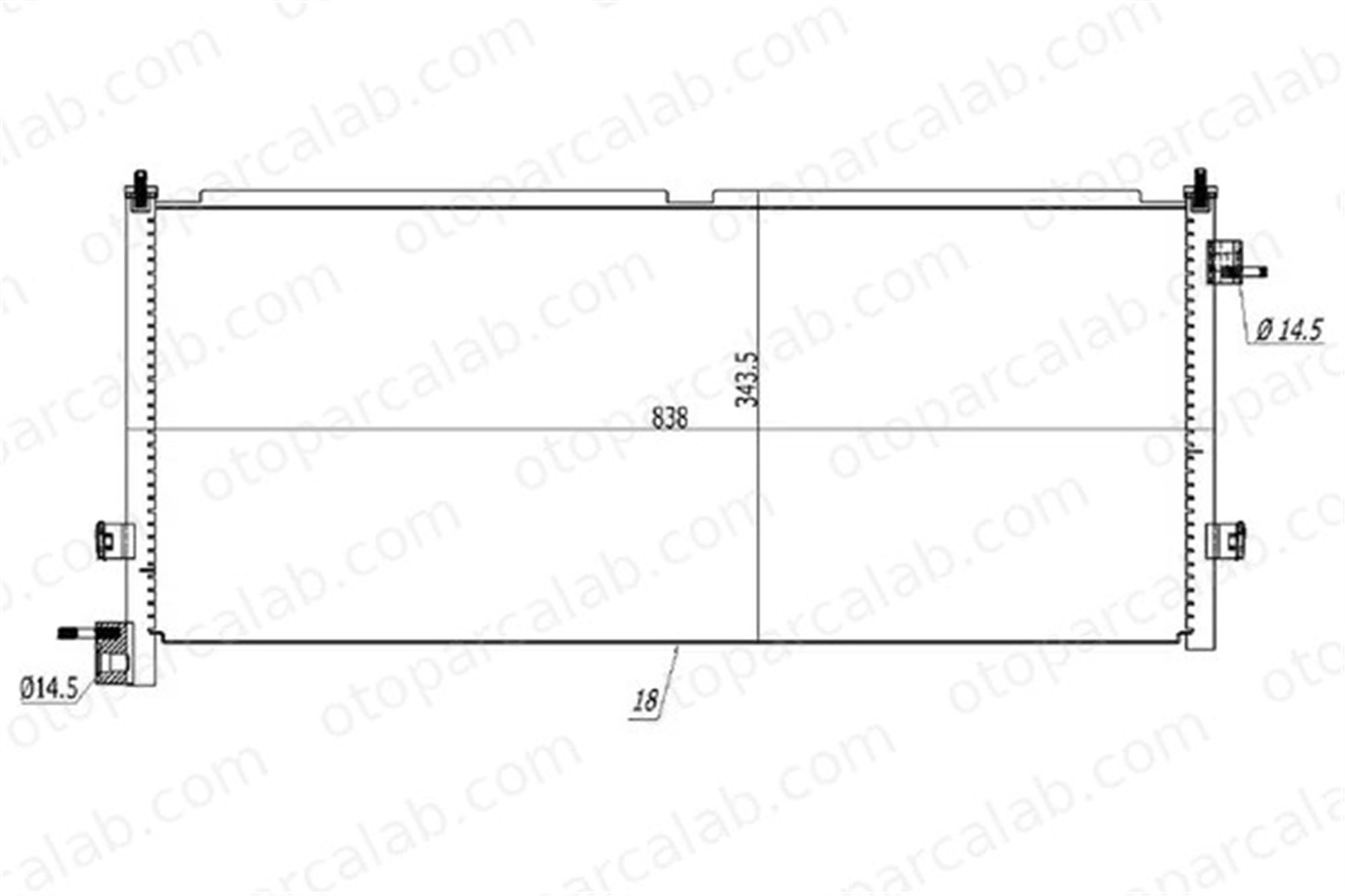 ORIS CVO006018 Klima Radyatörü ORİS CVO006018 VOLVO FL6 FL10 3980841 20515134