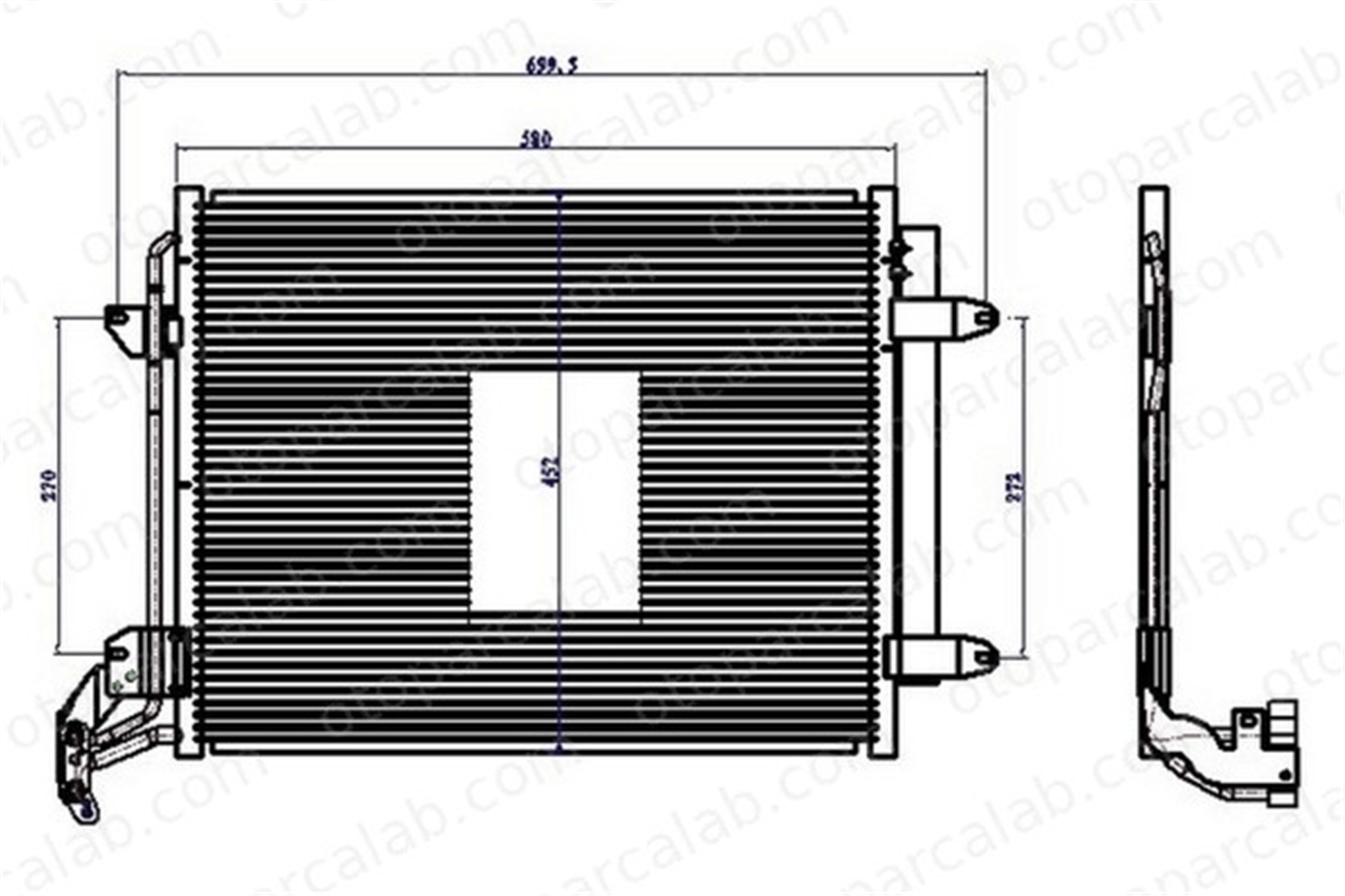 ORIS CVW508016 Klima Radyatörü ORİS CVW508016 VW TIGUAN 5N0820411C 5N0820411D