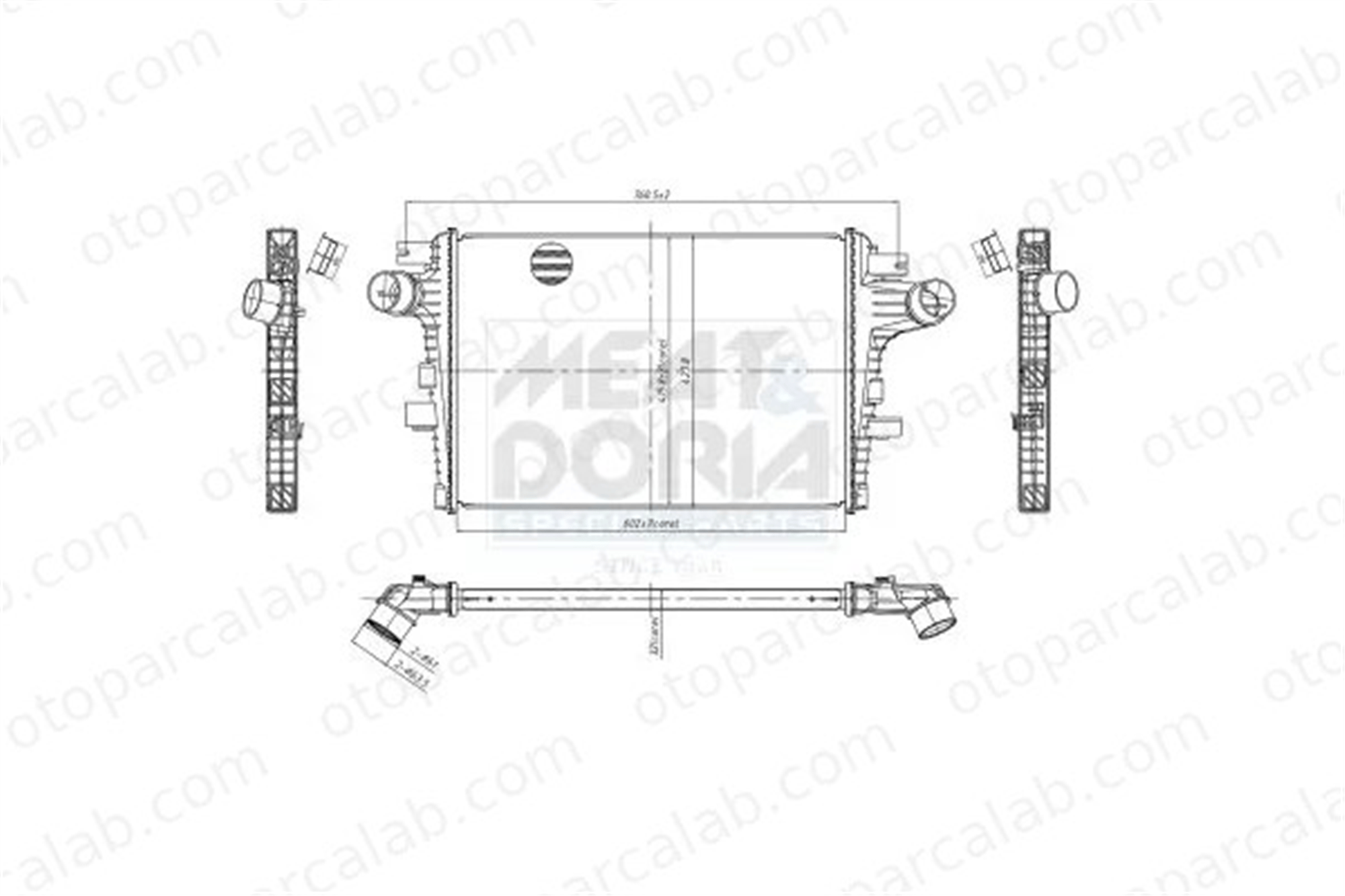 ORIS IAF002030 Turbo Radyatörü ORİS IAF002030 ALFA ROMEO 159 Sportwagon 159 60692222 50507299