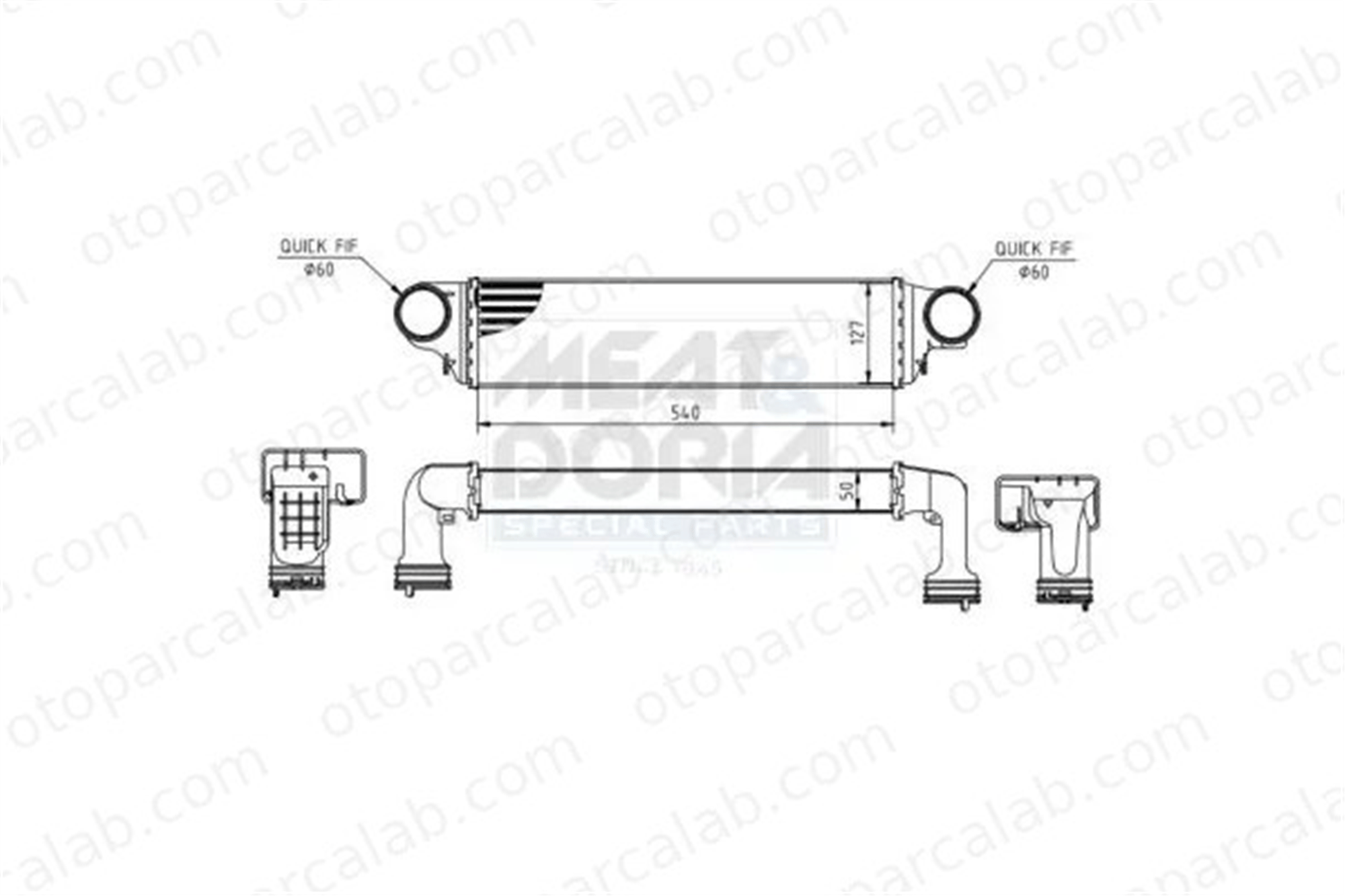 ORIS IBM508050 Turbo Radyatörü ORİS IBM508050 BMW 3 3 Touring 17517789793 17517793370