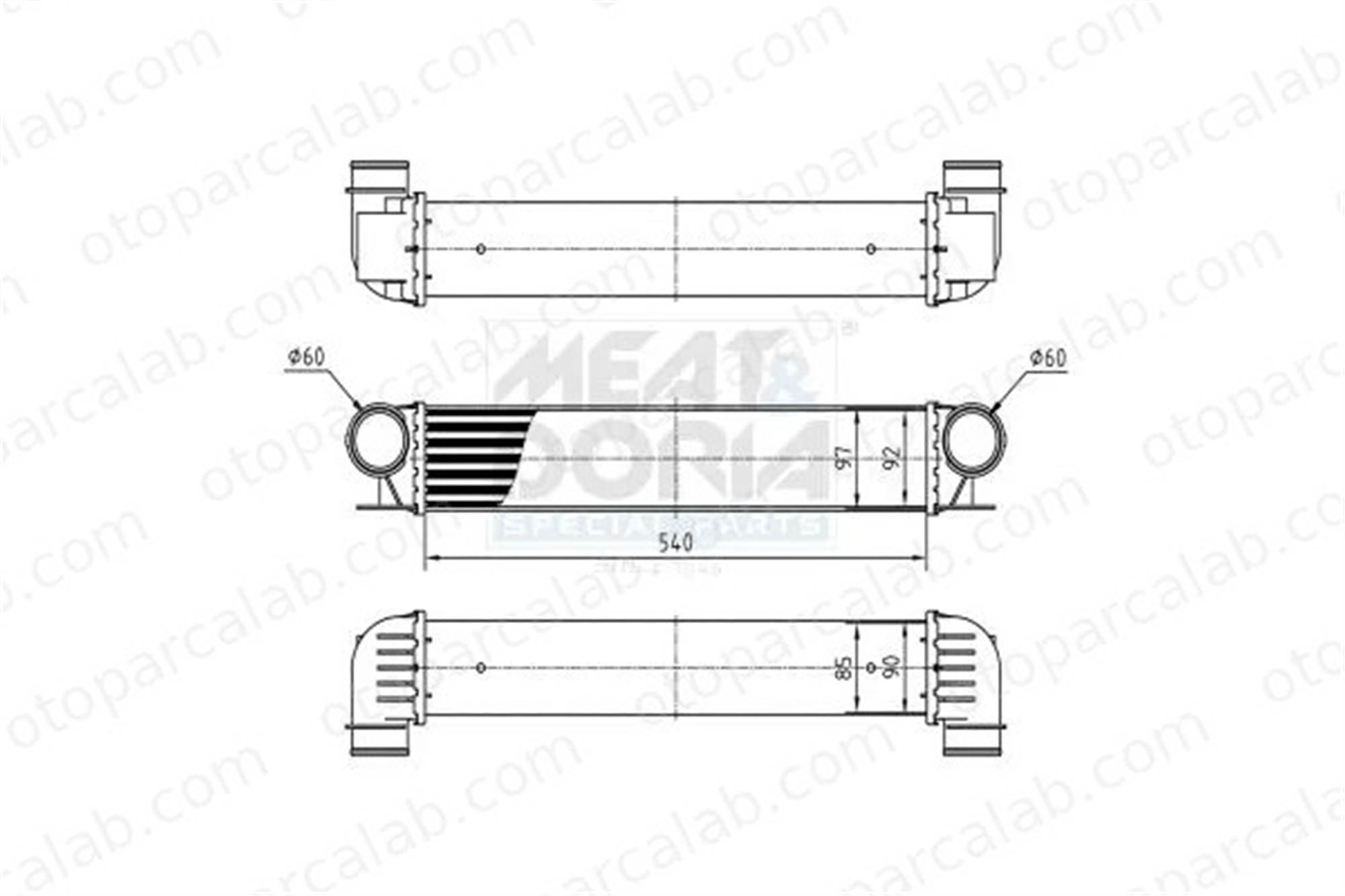 ORIS IBM509085 Turbo Radyatörü ORİS IBM509085 BMW 5 5 Touring 17512247359 17512247363