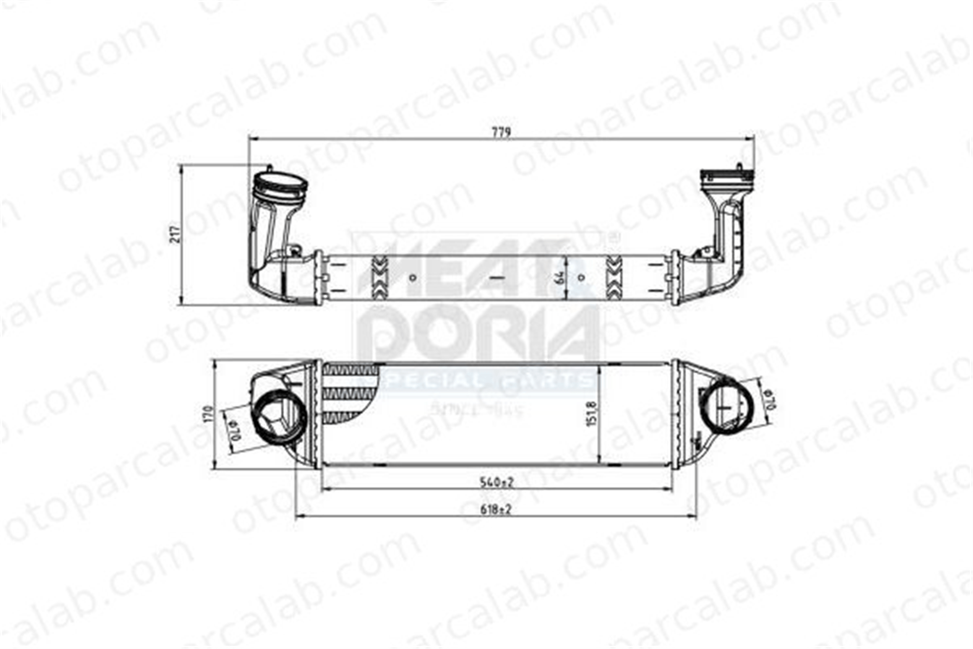 ORIS IBM692062 Turbo Radyatörü ORİS IBM692062 BMW X3 17513453726 17513421803