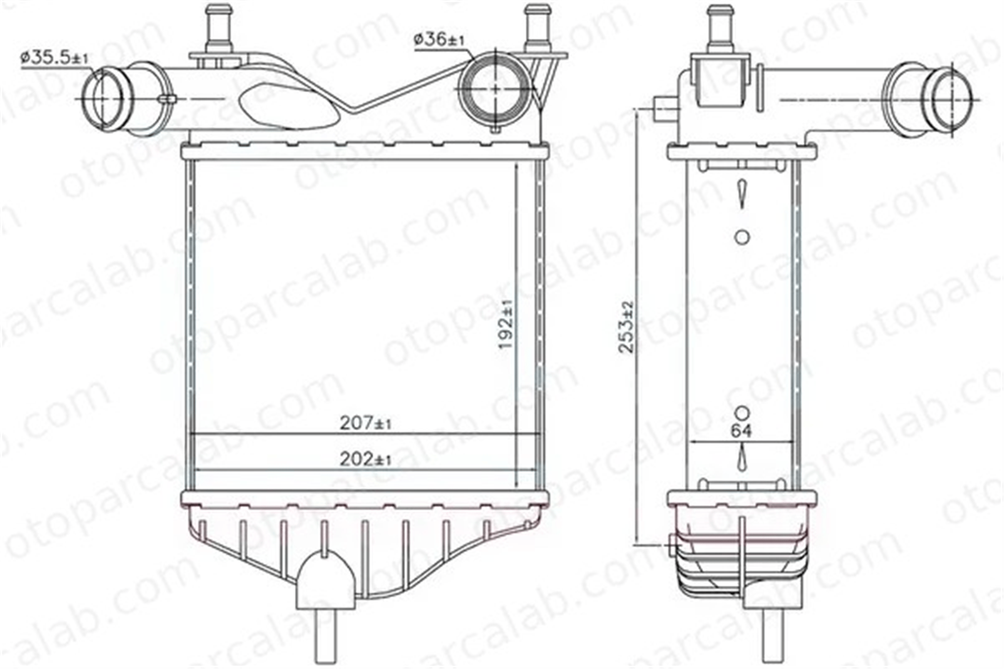 ORIS IFI508064 Turbo Radyatörü ORİS IFI508064 LANCIA YPSILON MUSA 46836770 51733052