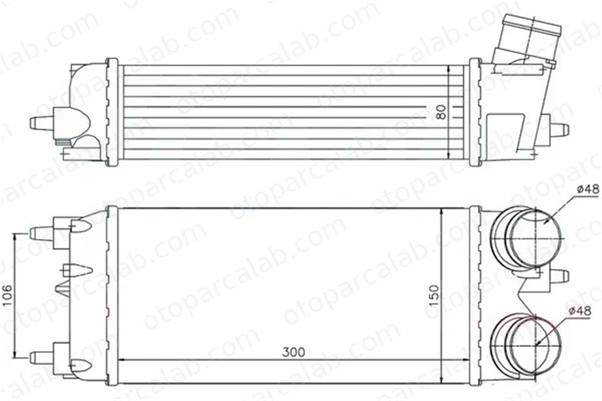 ORIS IFR502080 Turbo Radyatörü ORİS IFR502080 FORD TOURNEO COURIER B460 MPV TRANSIT COURIER B460 Kasa/büyük limuzin FT766K775BA AV219L440AC