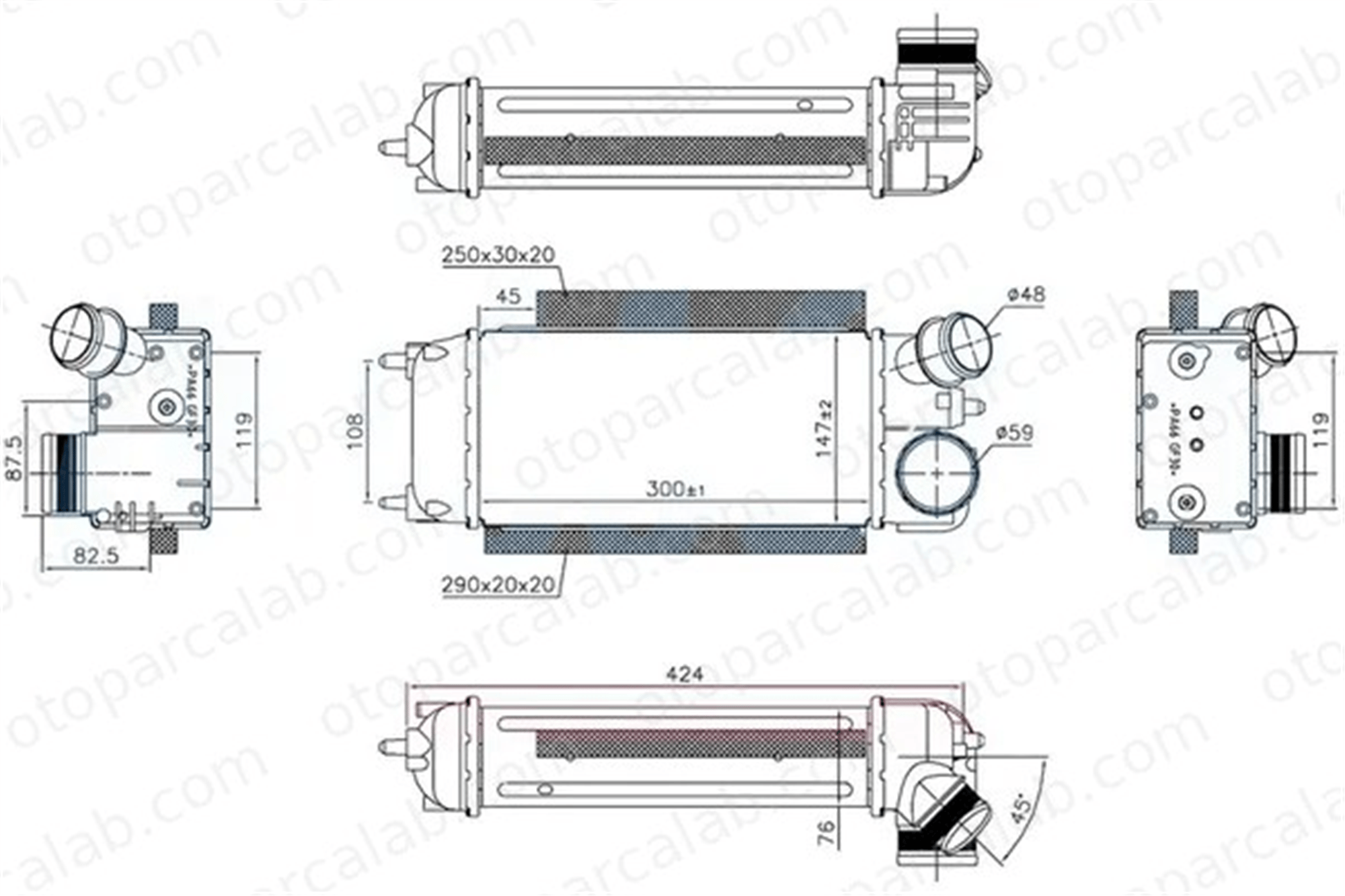 ORIS IFR505076 Turbo Radyatörü ORİS IFR505076 FORD FIESTA VI FIESTA VI Van 8V519L440AF 1722905