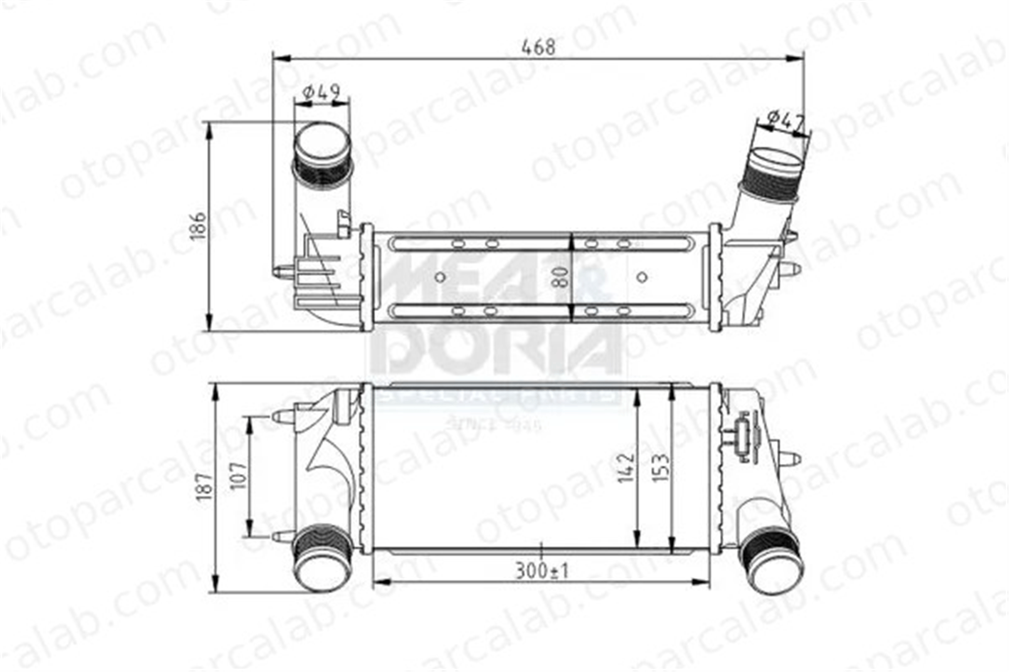 ORIS IFR512076 Turbo Radyatörü ORİS IFR512076 FORD FIESTA VI C1B19L440BA 1817170