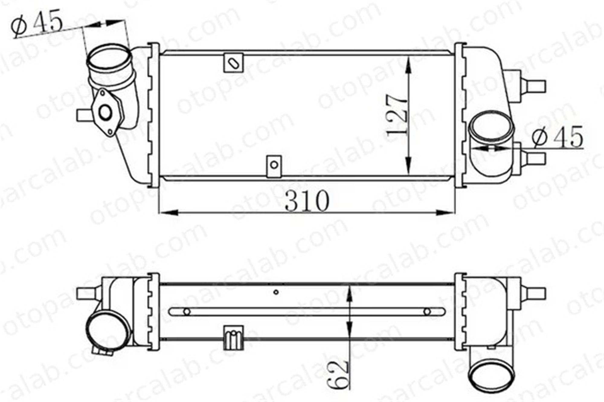 ORIS IHY089062 Turbo Radyatörü ORİS IHY089062 KIA RIO II RIO II Sedan 28271 2A401