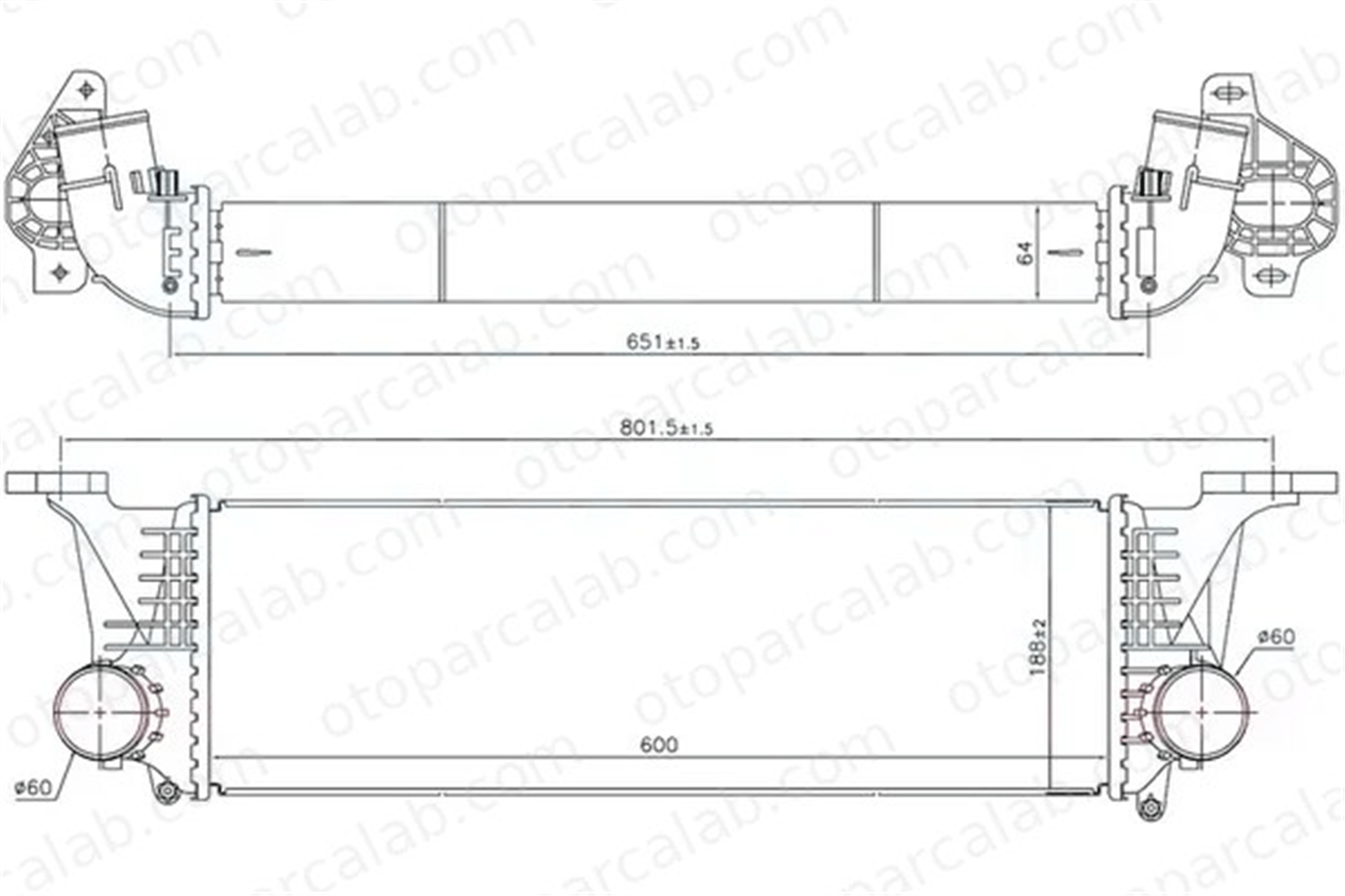 ORIS IIV501064 Turbo Radyatörü ORİS IIV501064 IVECO DAILY VI Panelvan/Van DAILY VI Platform şasi 5801255907 5801526777