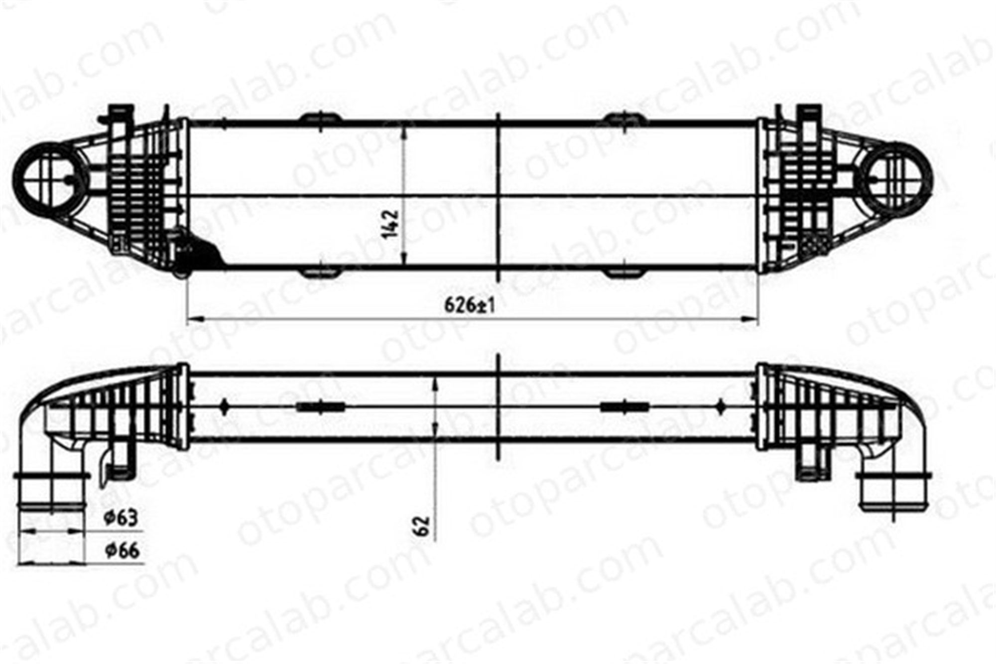 ORIS IME004064 Turbo Radyatörü ORİS IME004064 MERCEDES-BENZ C-SERISI C-SERISI T-Model 2045000300 A2045000300