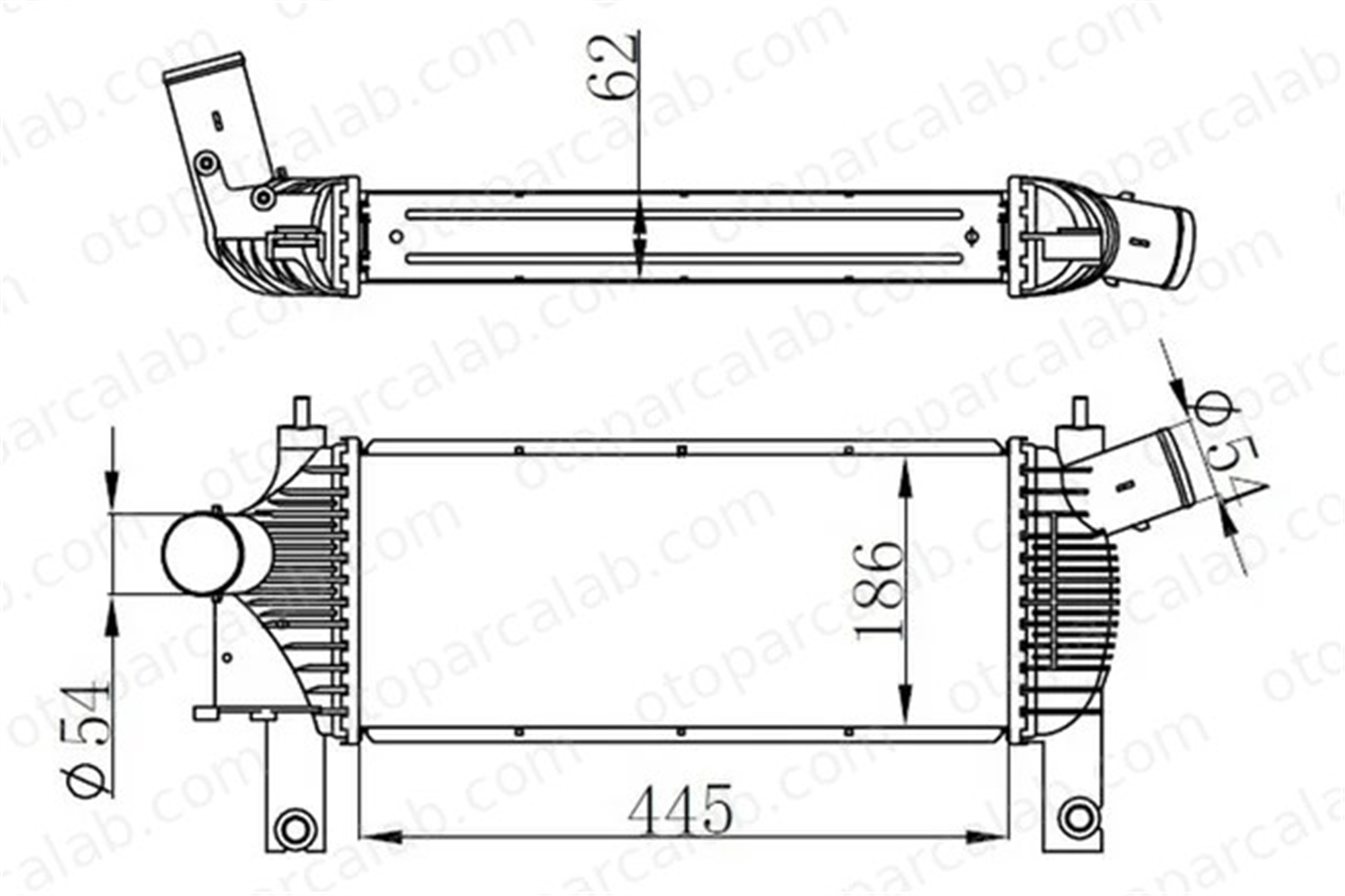 ORIS INI001064 Turbo Radyatörü ORİS INI001064 NISSAN NP300 NAVARA PATHFINDER III 14461 EB360