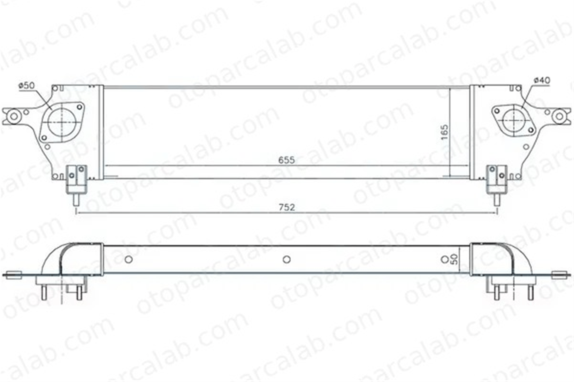 ORIS INI503050 Turbo Radyatörü ORİS INI503050 NISSAN QASHQAI / QASHQAI +2 I 14461 JD50A