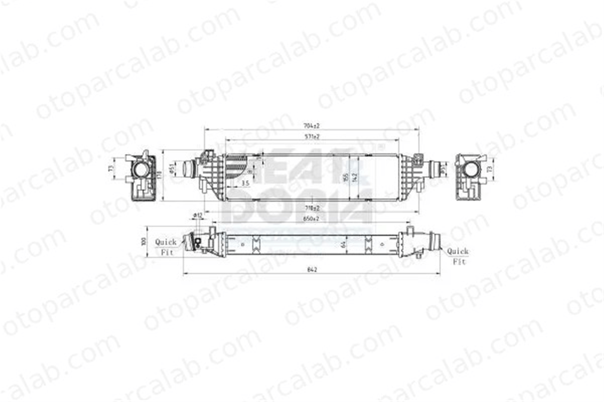 ORIS IOP070062 Turbo Radyatörü ORİS IOP070062 OPEL MOKKA / MOKKA X 95406939 095406939