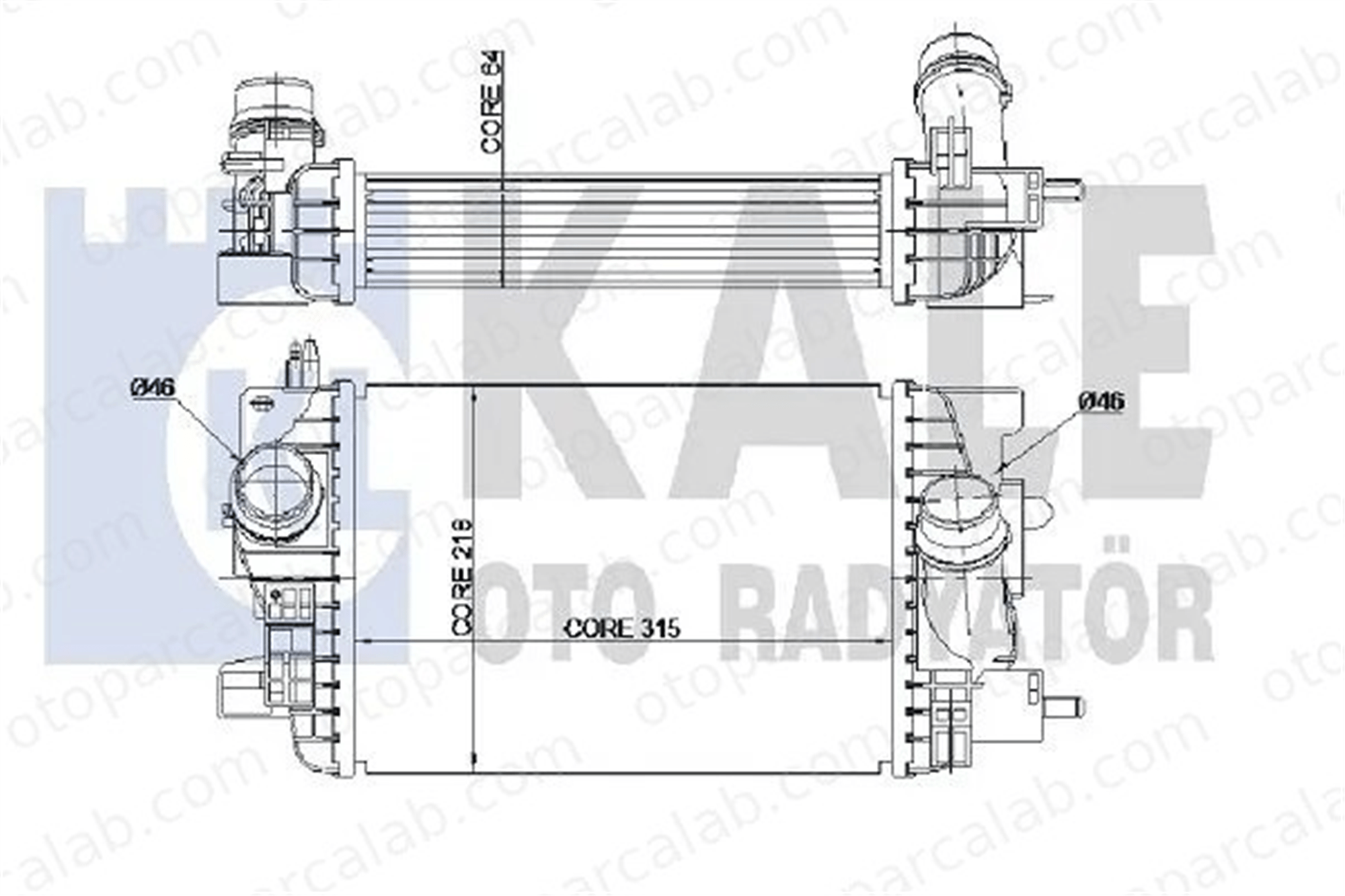 ORIS IOP501064 Turbo Radyatörü ORİS IOP501064 OPEL MERIVA B MPV 1302142 13283252