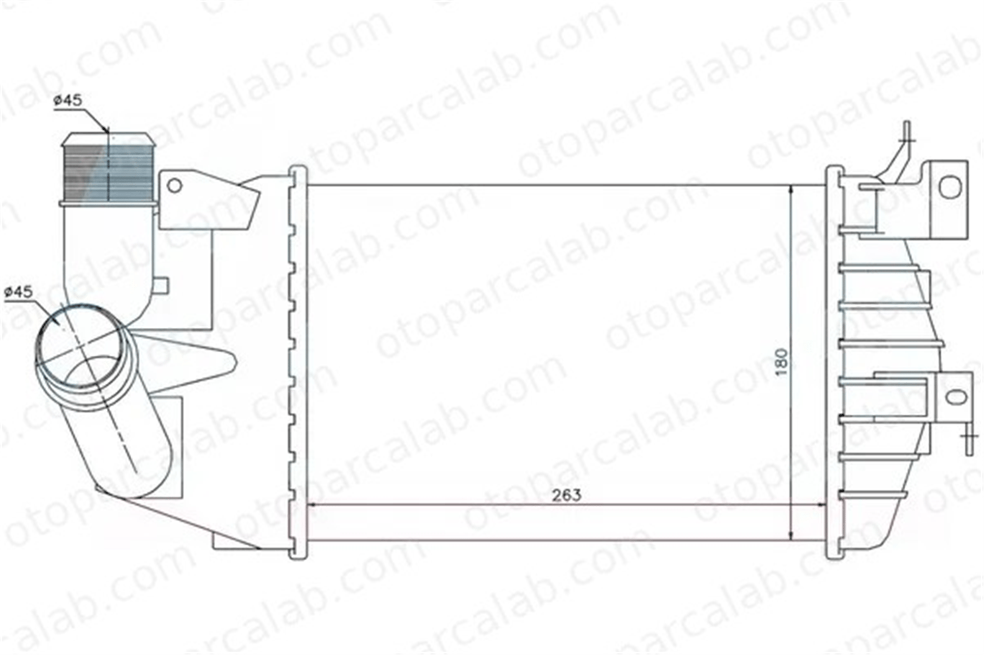 ORIS IOP508060 Turbo Radyatörü ORİS IOP508060 OPEL ASTRA H ASTRA H GTC 6302072 6302076