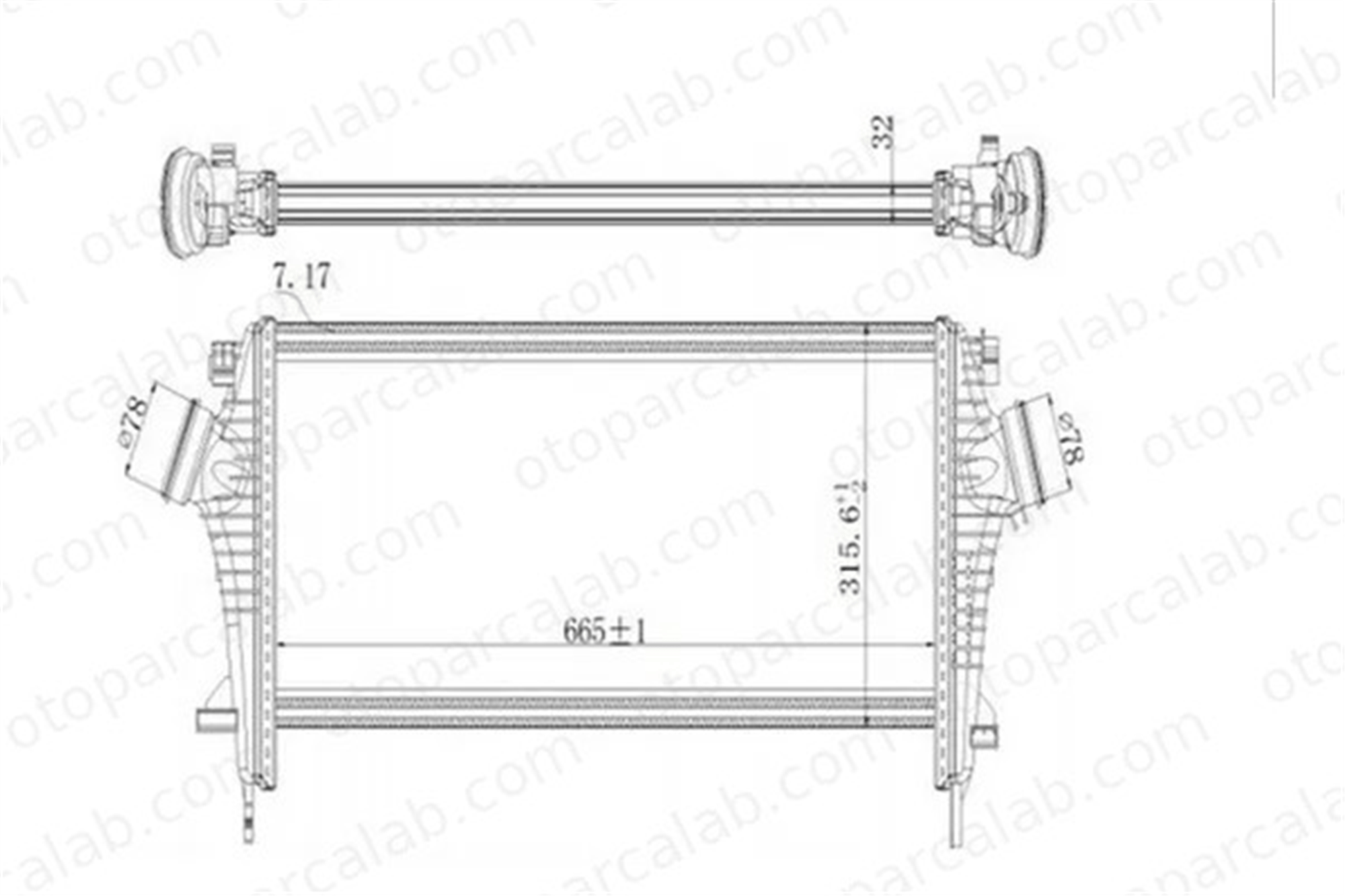 ORIS IOP520032 Turbo Radyatörü ORİS IOP520032 OPEL INSIGNIA A INSIGNIA A Sedan 22829850