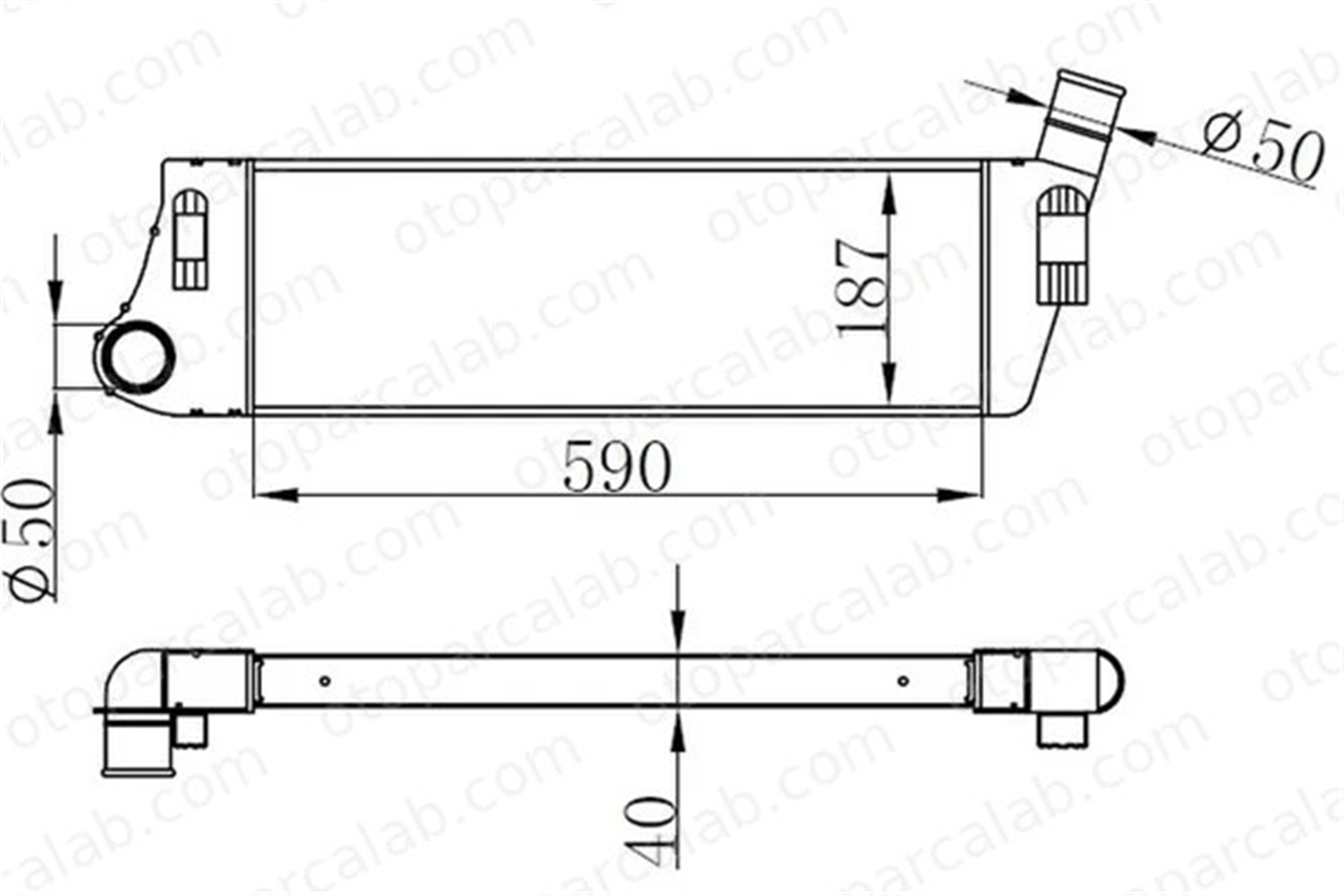 ORIS IRN082040 Turbo Radyatörü ORİS IRN082040 RENAULT MEGANE II SCÉNIC II 8200700172 8200115540