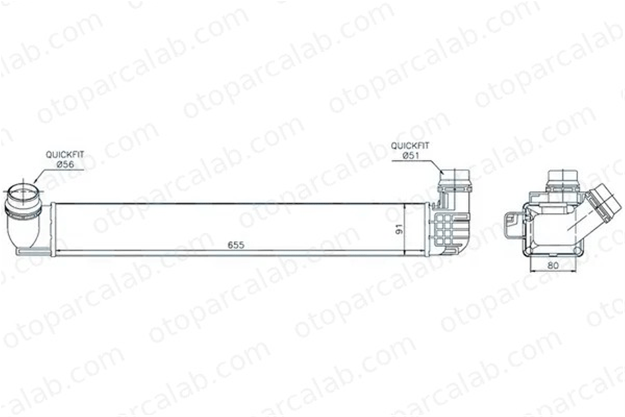 ORIS IRN506080 Turbo Radyatörü ORİS IRN506080 RENAULT MEGANE III Coupe MEGANE III Grandtour 144961285R 144960006R