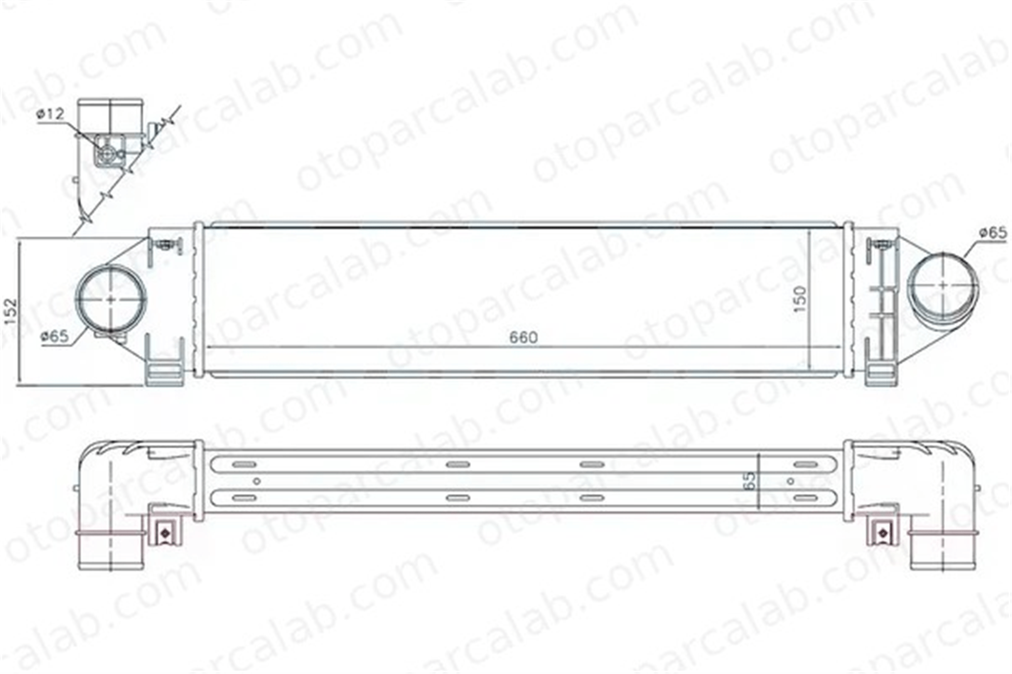 ORIS IRO502065 Turbo Radyatörü ORİS IRO502065 FORD FOCUS II MONDEO IV 6G919L440CD 30723916