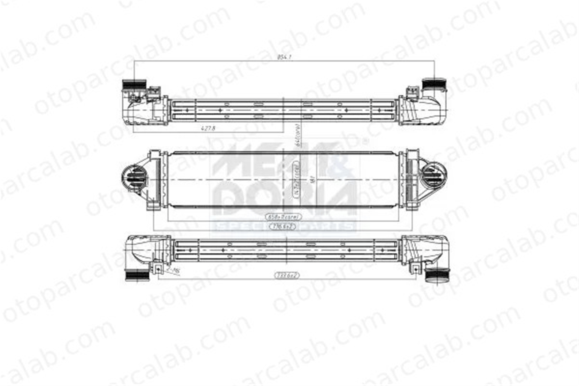 ORIS IRO510064 Turbo Radyatörü ORİS IRO510064 LAND ROVER FREELANDER 2 FREELANDER 2 VAN LR009802 LR000926