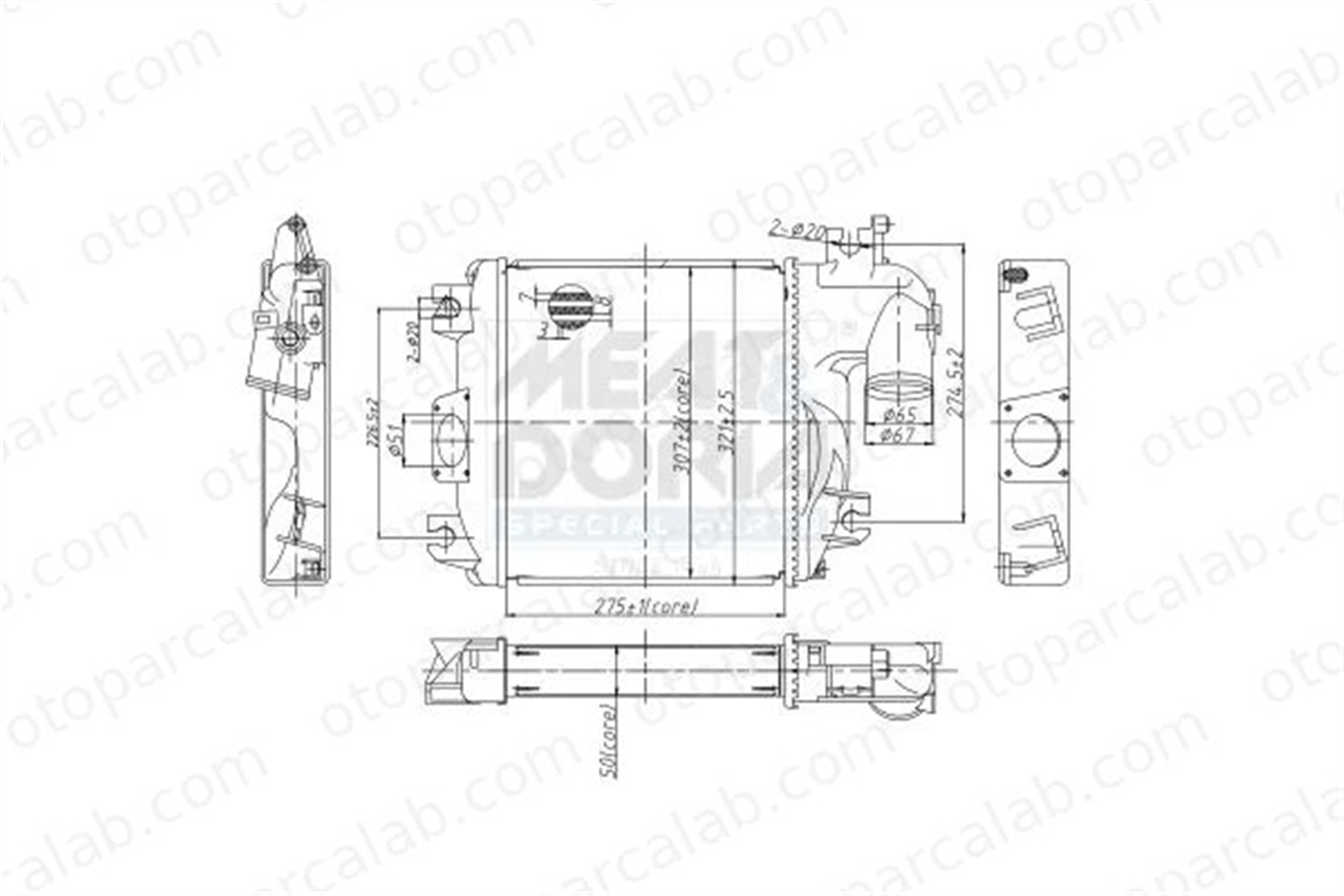 ORIS ITO503062 Turbo Radyatörü ORİS ITO503062 TOYOTA HILUX VII Pick-up 17940 179400L030