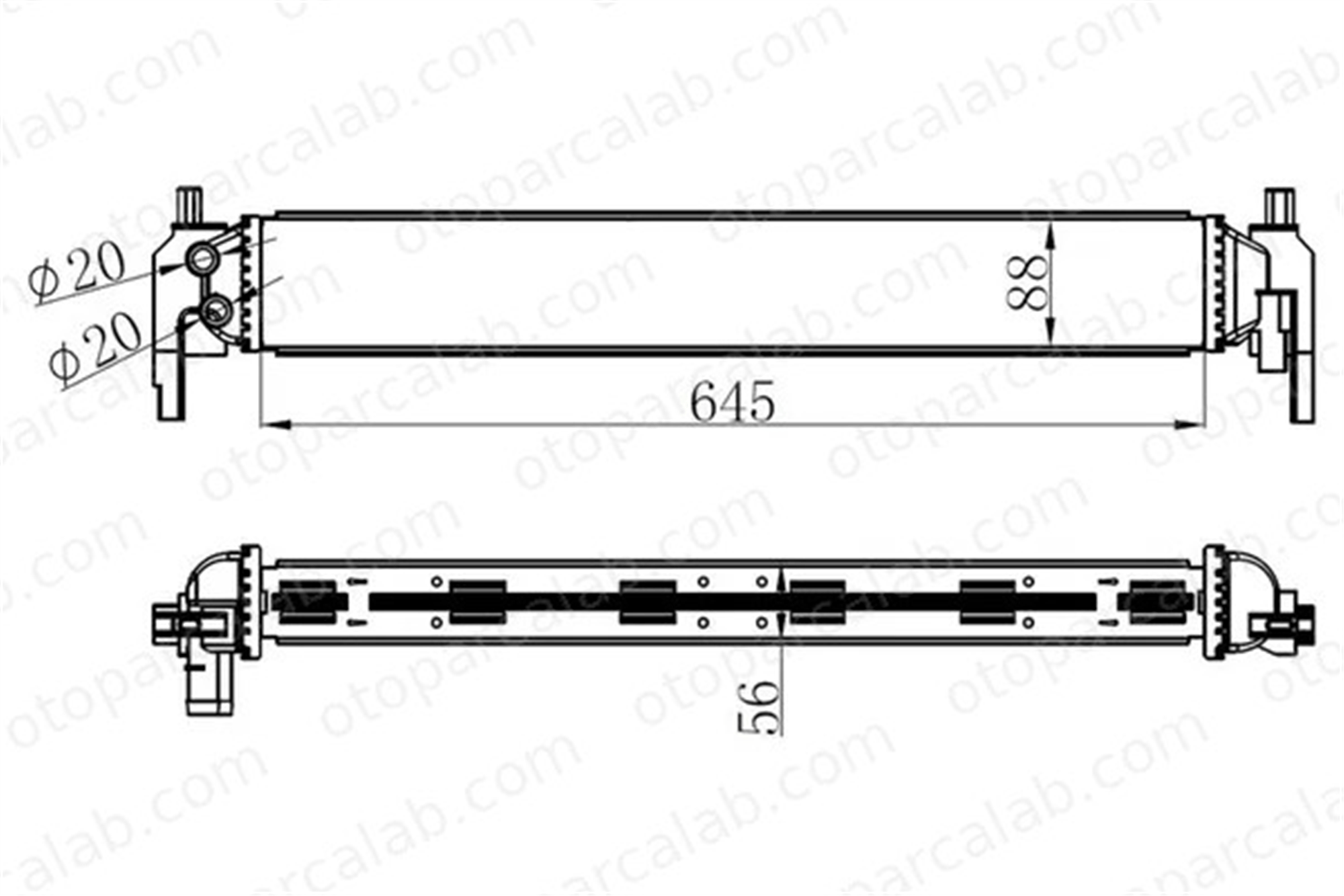 ORIS IVW185056 Turbo Radyatörü ORİS IVW185056 SKODA RAPID VW POLO V 6R0145805E 6R0145805H
