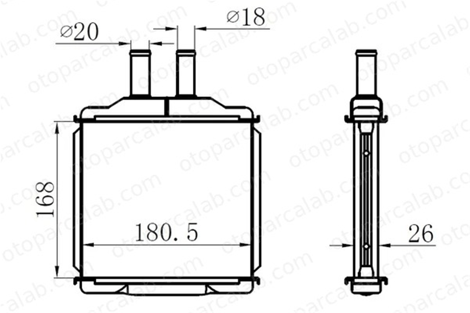 ORIS KCH002026 Kalorifer Radyatörü ORİS KCH002026 CHEVROLET LACETTI NUBIRA Sedan P96554446 96554446