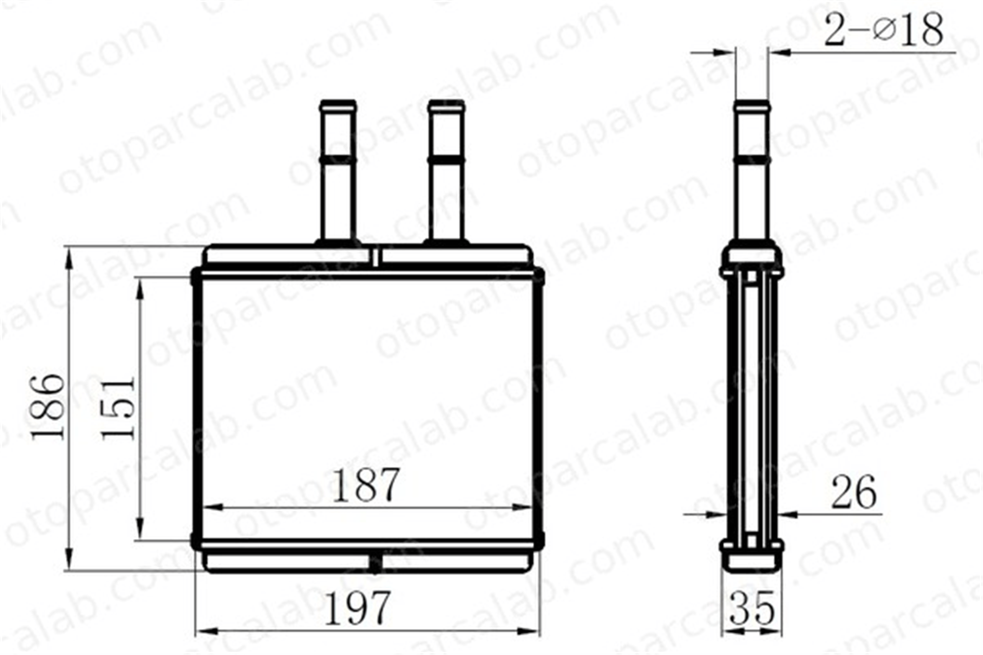 ORIS KCH006026 Kalorifer Radyatörü ORİS KCH006026 CHEVROLET AVEO / KALOS Hatchback AVEO / KALOS Sedan P96539642 96539642