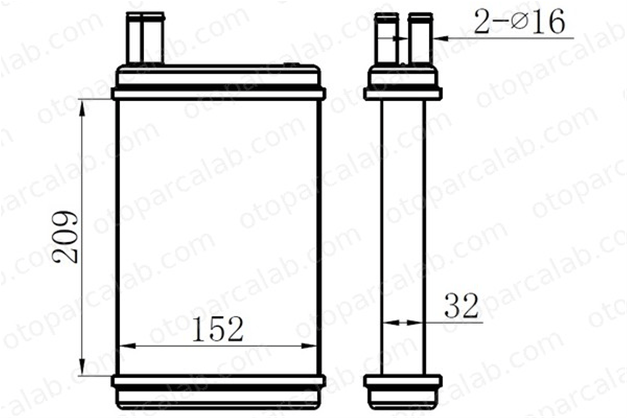 ORIS KDC022032 Kalorifer Radyatörü ORİS KDC022032 DACIA DUSTER LOGAN 6001547484 6001549894