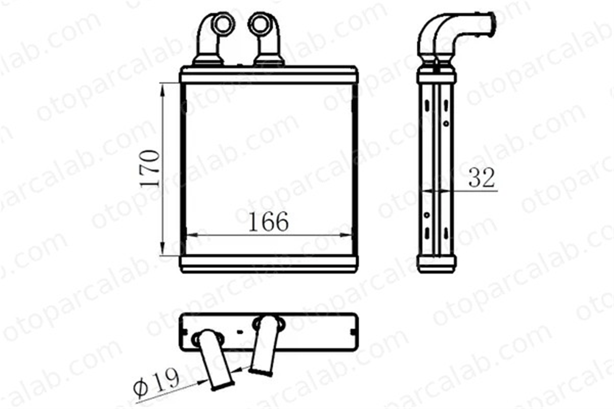 ORIS KFR124032 Kalorifer Radyatörü ORİS KFR124032 FORD FIESTA VI FIESTA VI Van 8V5118B539AC 1573046