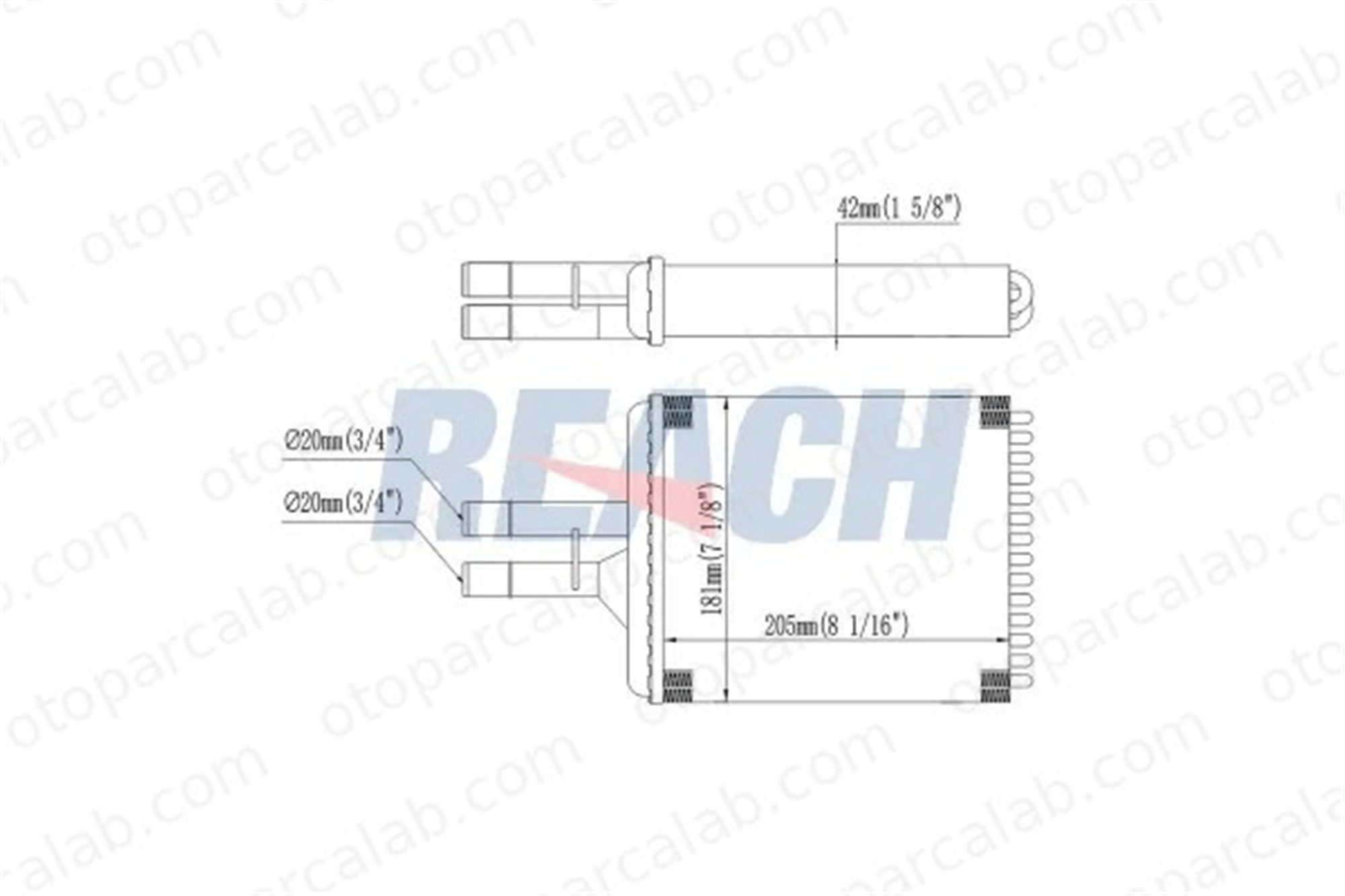 ORIS KOP009 Kalorifer Radyatörü ORİS KOP009 OPEL VECTRA B Station wagon VECTRA B 1843215 1843107