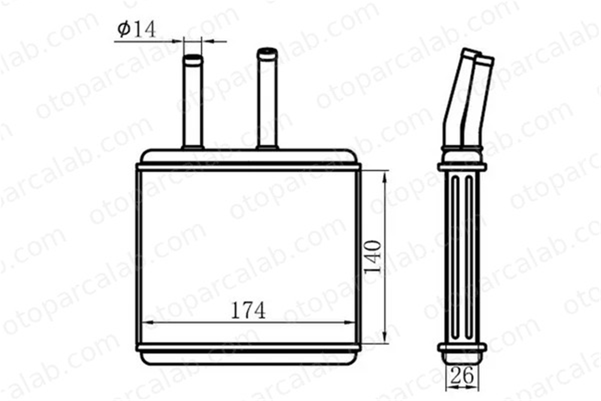 ORIS KSZ001026 Kalorifer Radyatörü ORİS KSZ001026 SUZUKI SWIFT II Hatchback BALENO Station wagon 7412060B00