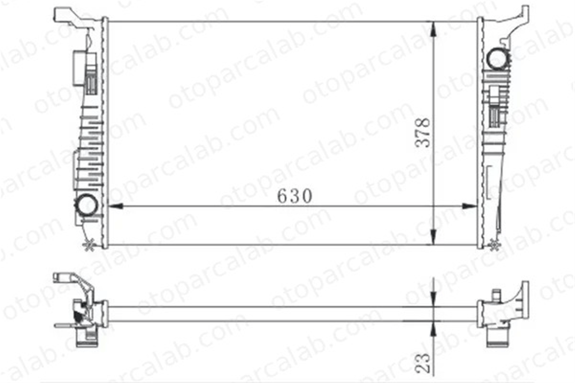 ORIS MDC365023 Su Radyatörü ORİS MDC365023 PEUGEOT PARTNER Kasa/büyük limuzin 308 I 133053 1130J3